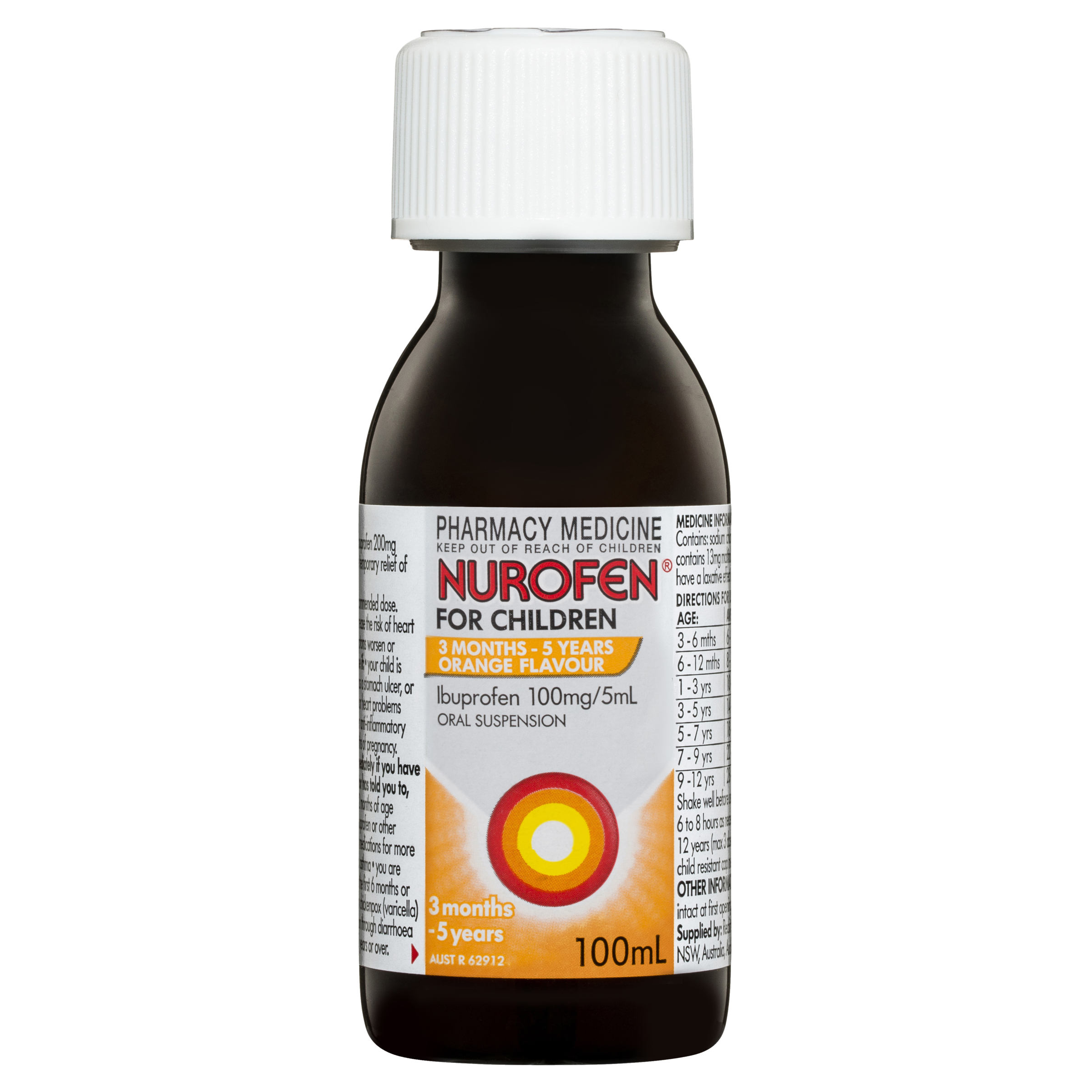 NUROFEN FOR CHILDREN 3 MONTH - 5 YEARS ORANGE 100ML - Image 11