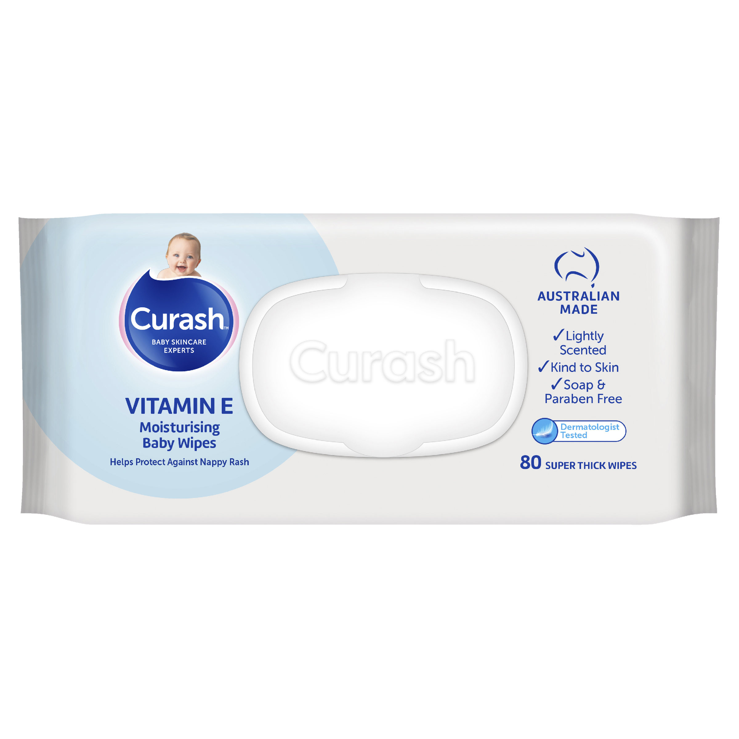 CURASH BABYCARE WIPES VITAMIN E 240 PACK - Image 2