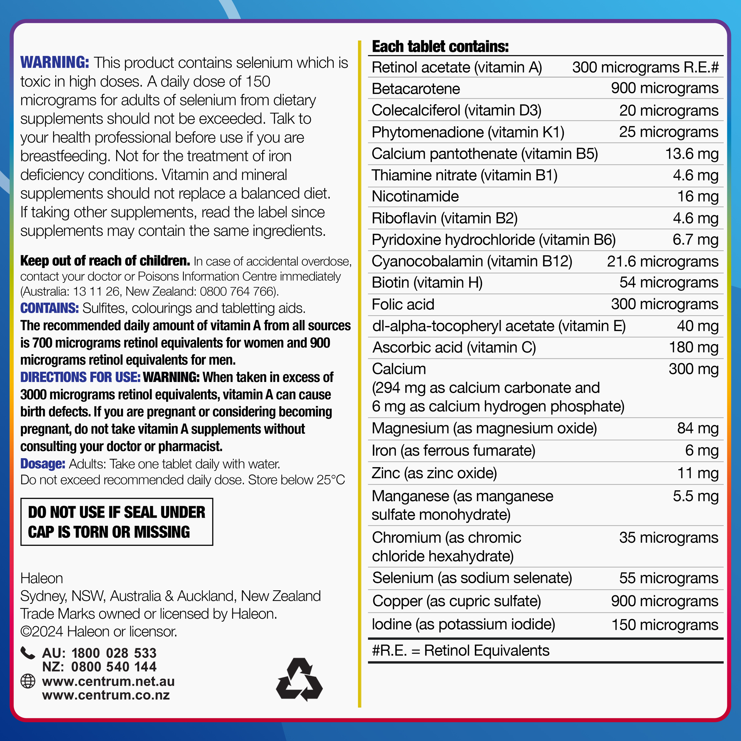 CENTRUM FOR MEN 60 TABLETS - Image 9