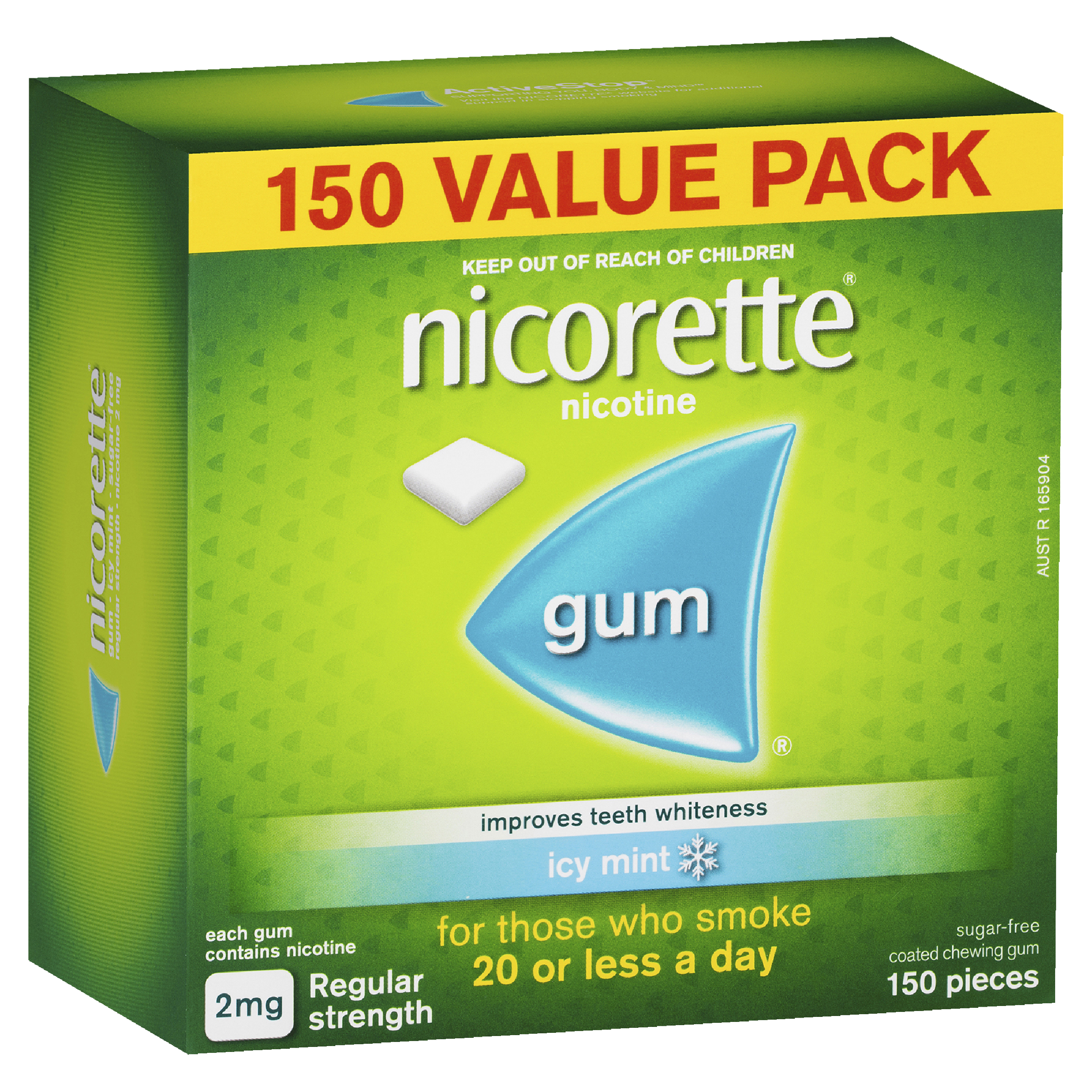 NICORETTE ICY MINT 2MG GUM 150 PACK