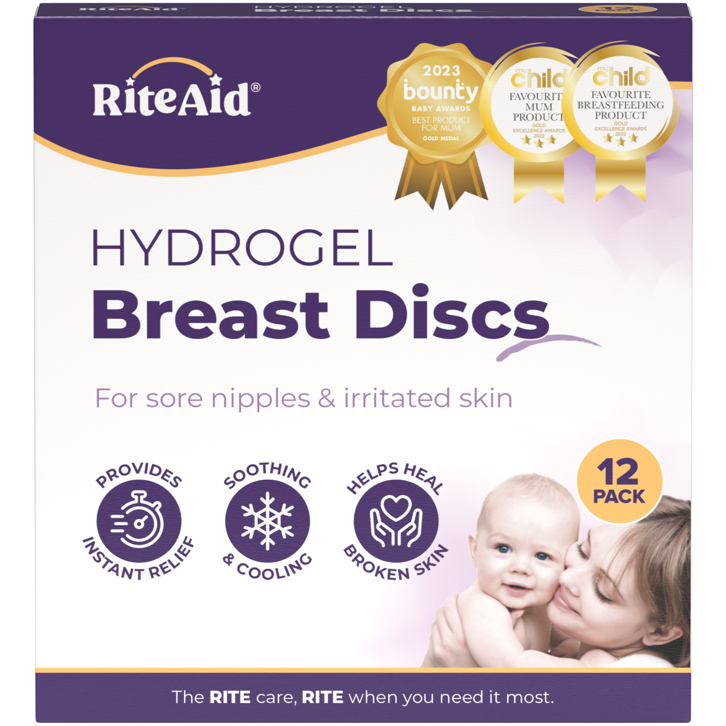 RITE AID HYDROGEL BREAST DISCS 12 PACK