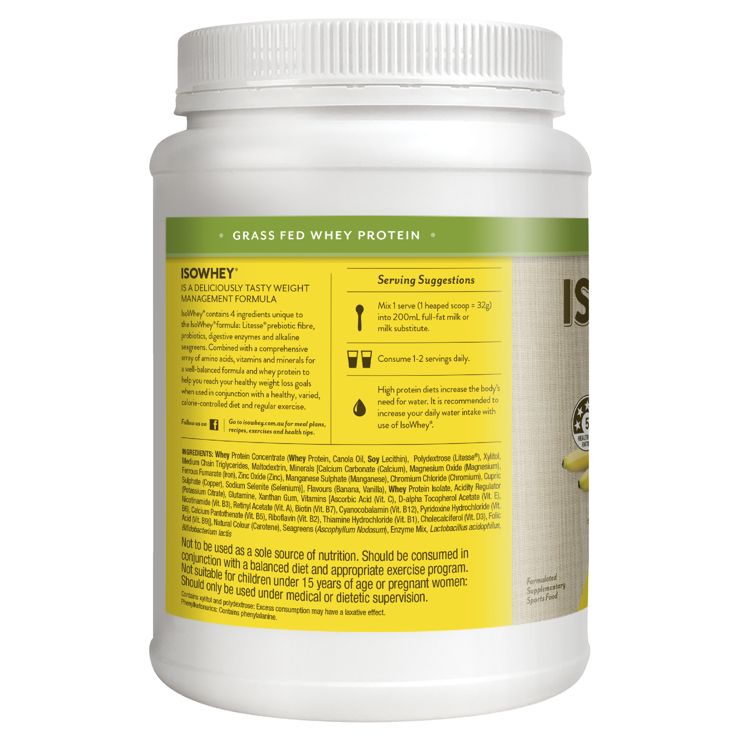 ISOWHEY COMPLETE BANANA SMOOTHIE 672G - Image 2