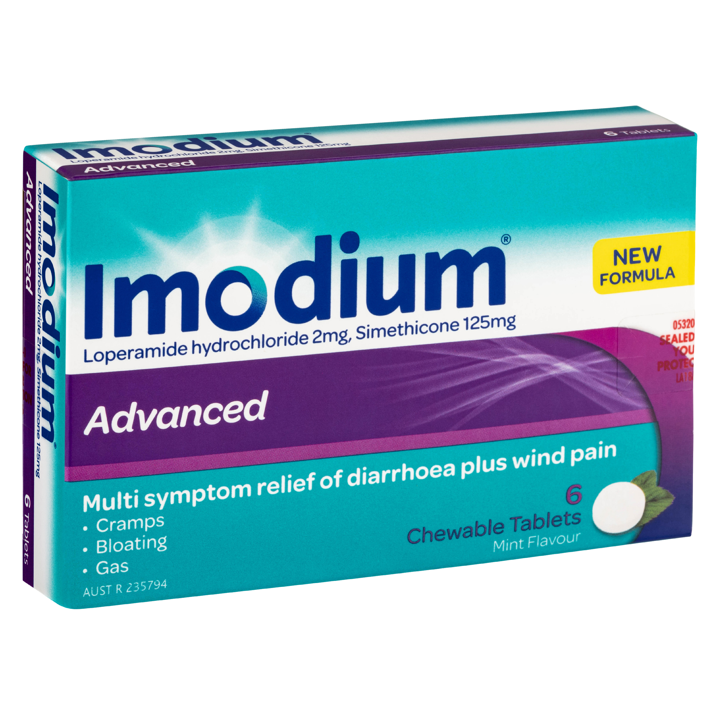 IMODIUM ADVANCED DIARRHOEA & WIND RELIEF 6 TABLETS