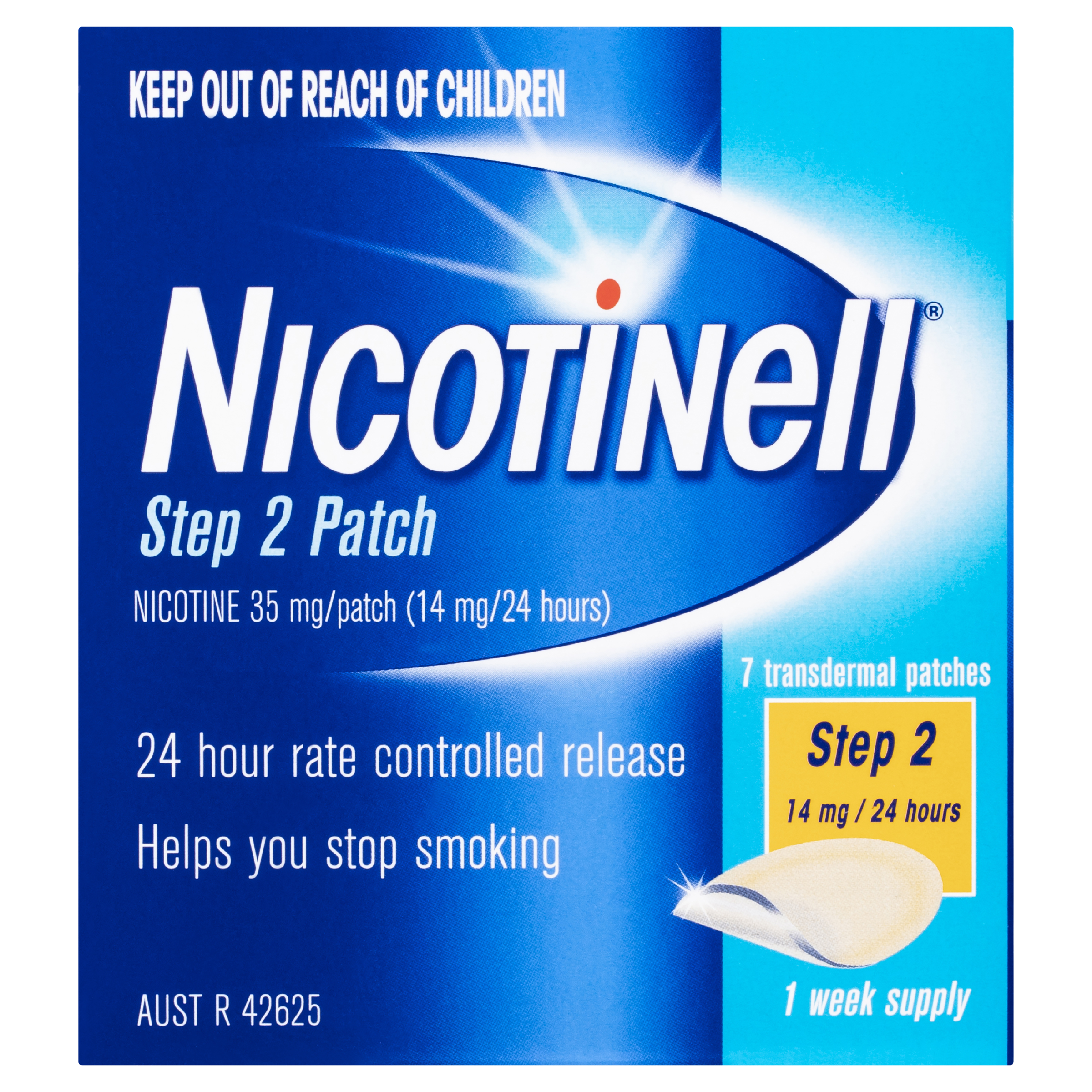 NICOTINELL STEP 2 14MG PATCHES 7 PACK - Image 2