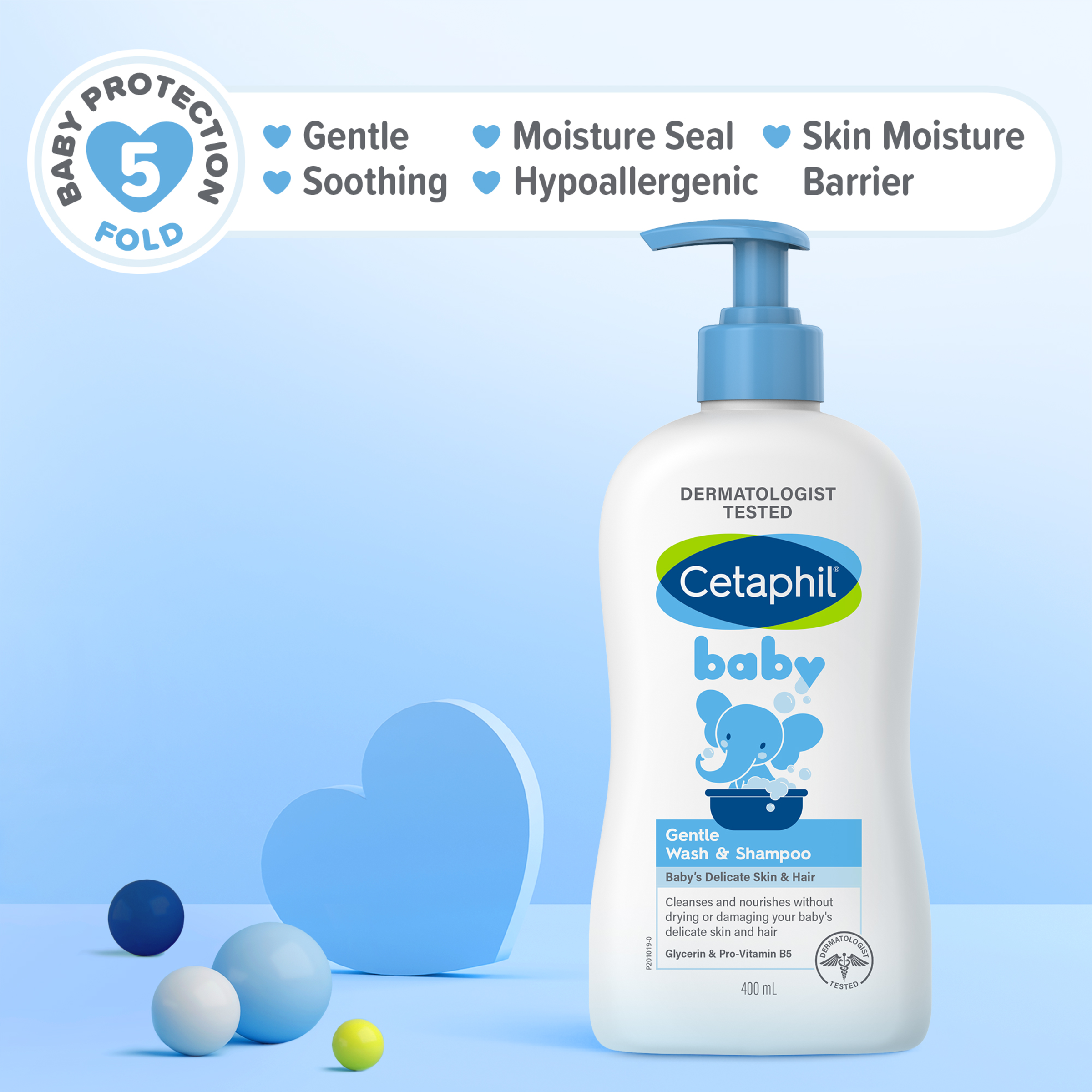 CETAPHIL BABY GENTLE WASH & SHAMPOO 400ML - Image 4