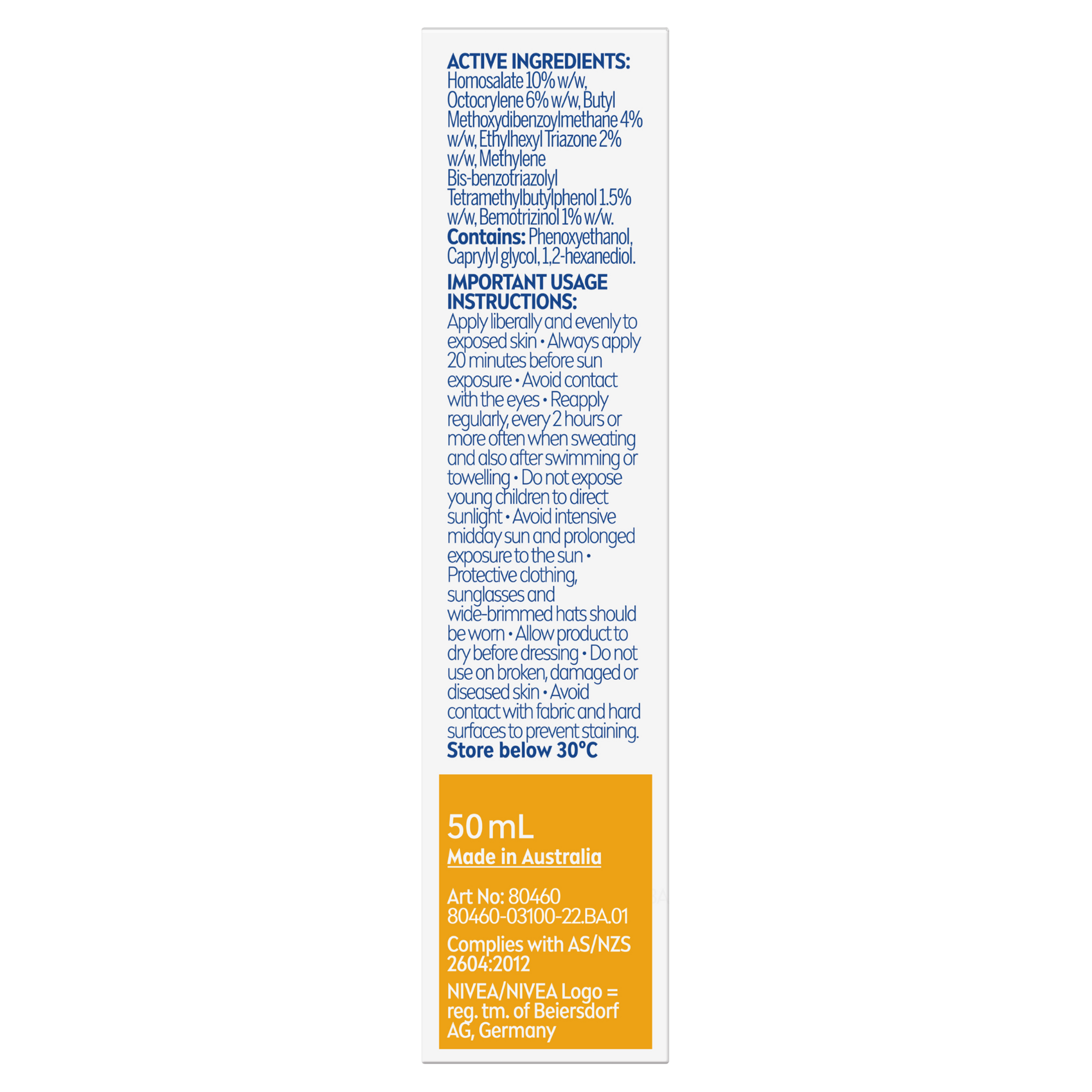 NIVEA UV FACE SENSITIVE SUNSCREEN SPF50+ 50ML - Image 10