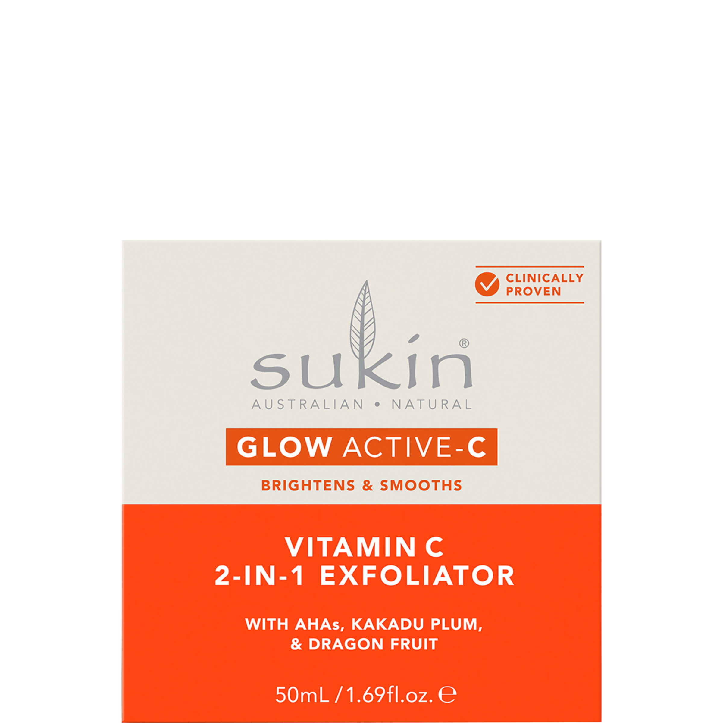 SUKIN GLOW ACTIVE C 2 IN 1 EXFOLIATOR 50ML - Image 3