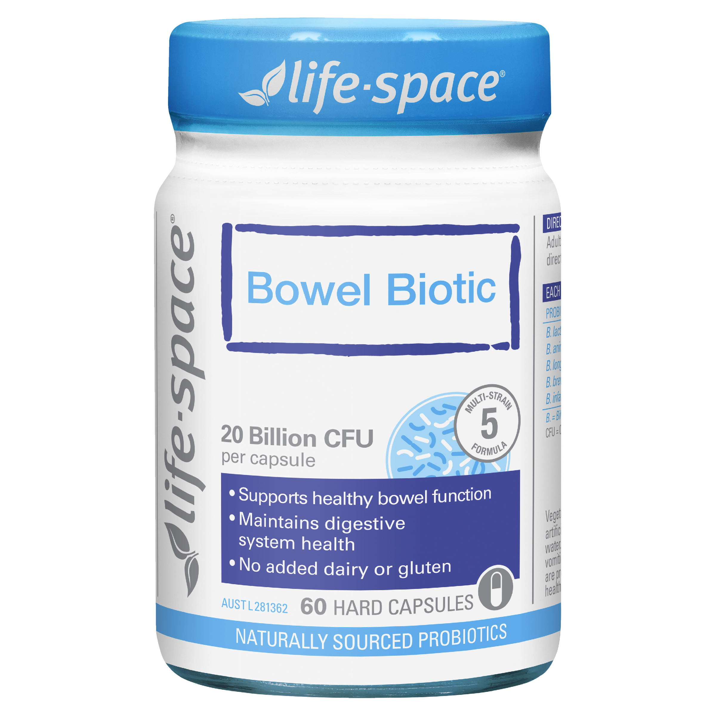 LIFE SPACE BOWEL BIOTIC 60 CAPSULES