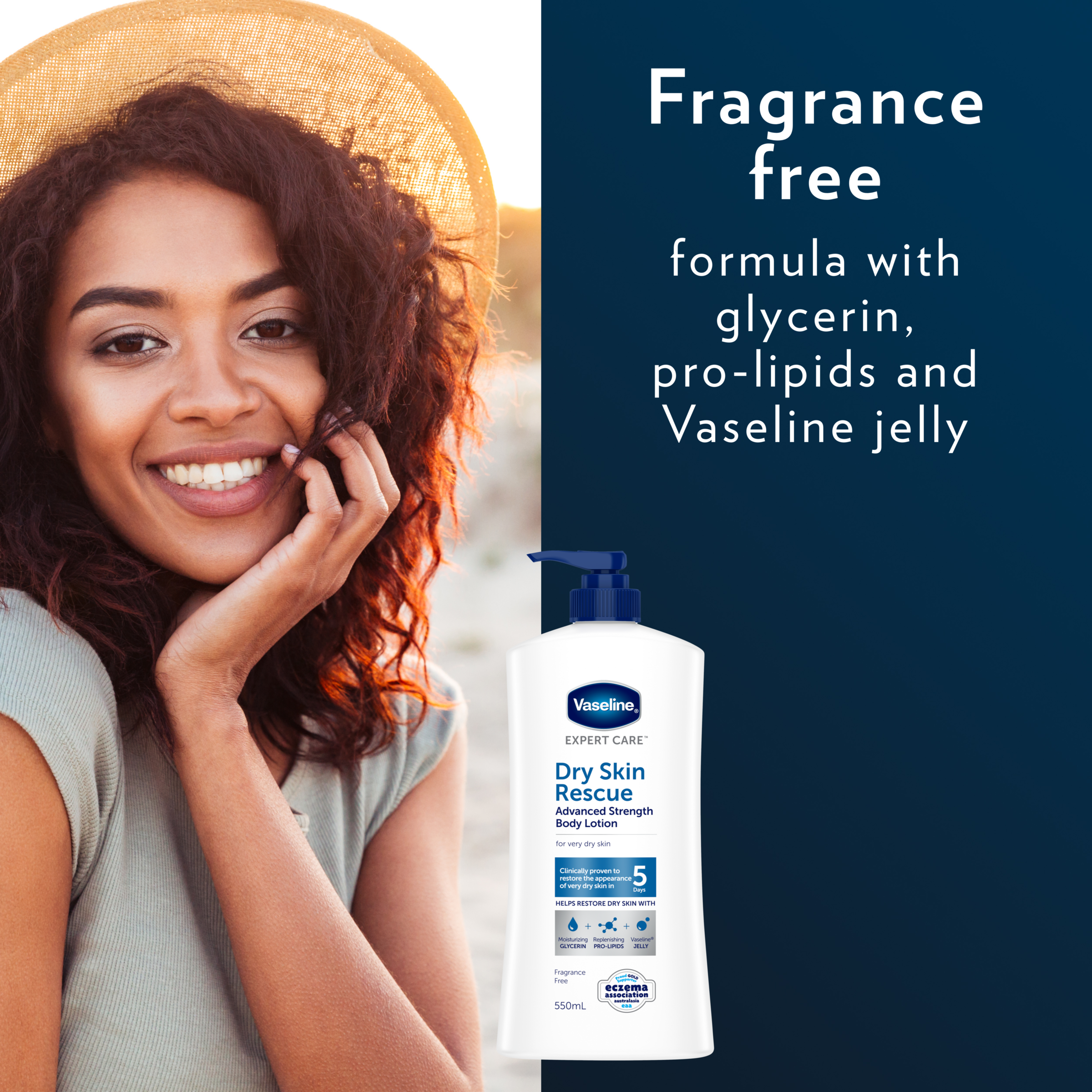 VASELINE EXPERT CARE ADVANCED STRENGTH BODY LOTION 550ML - Image 3