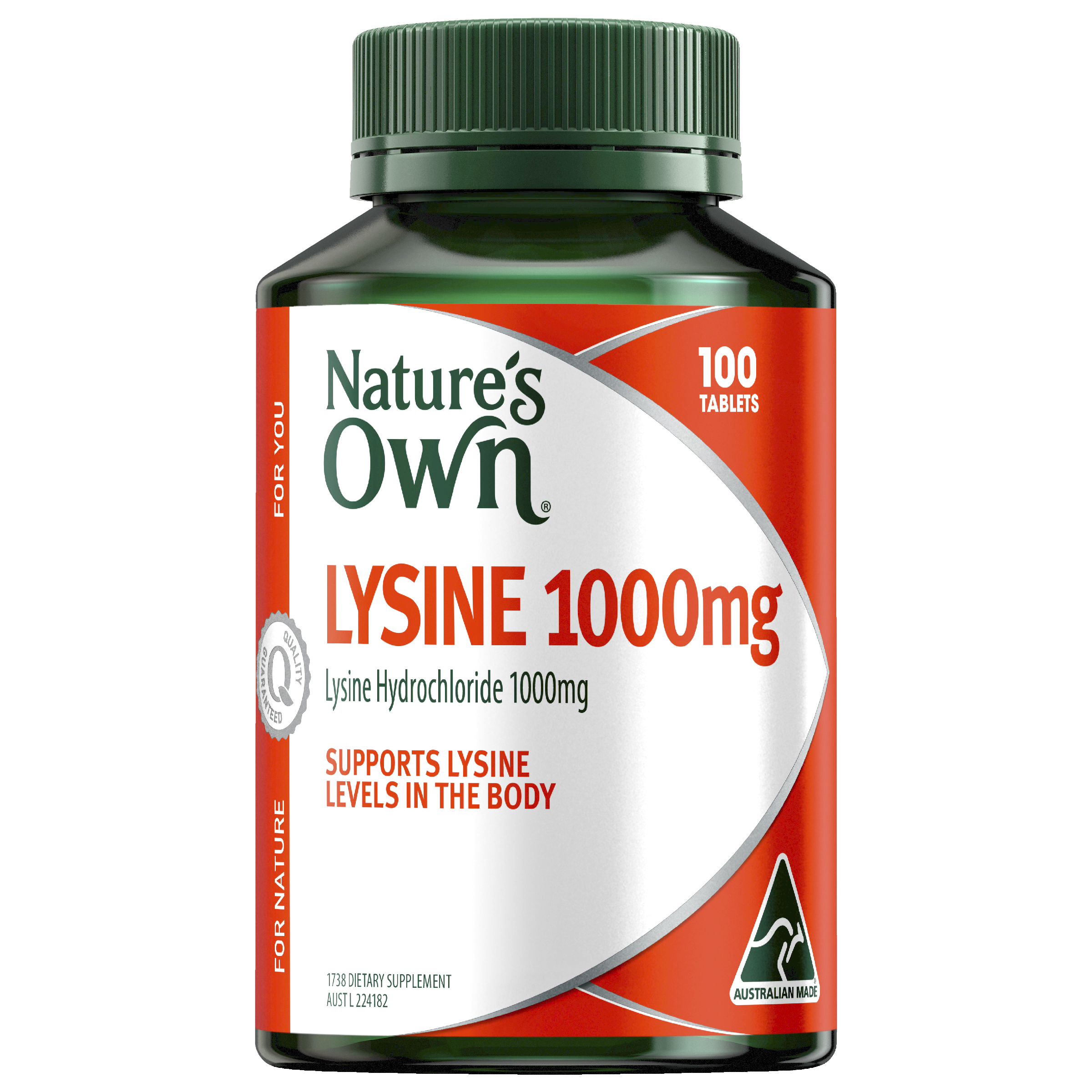 NATURES OWN LYSINE 1000MG 100 TABLETS