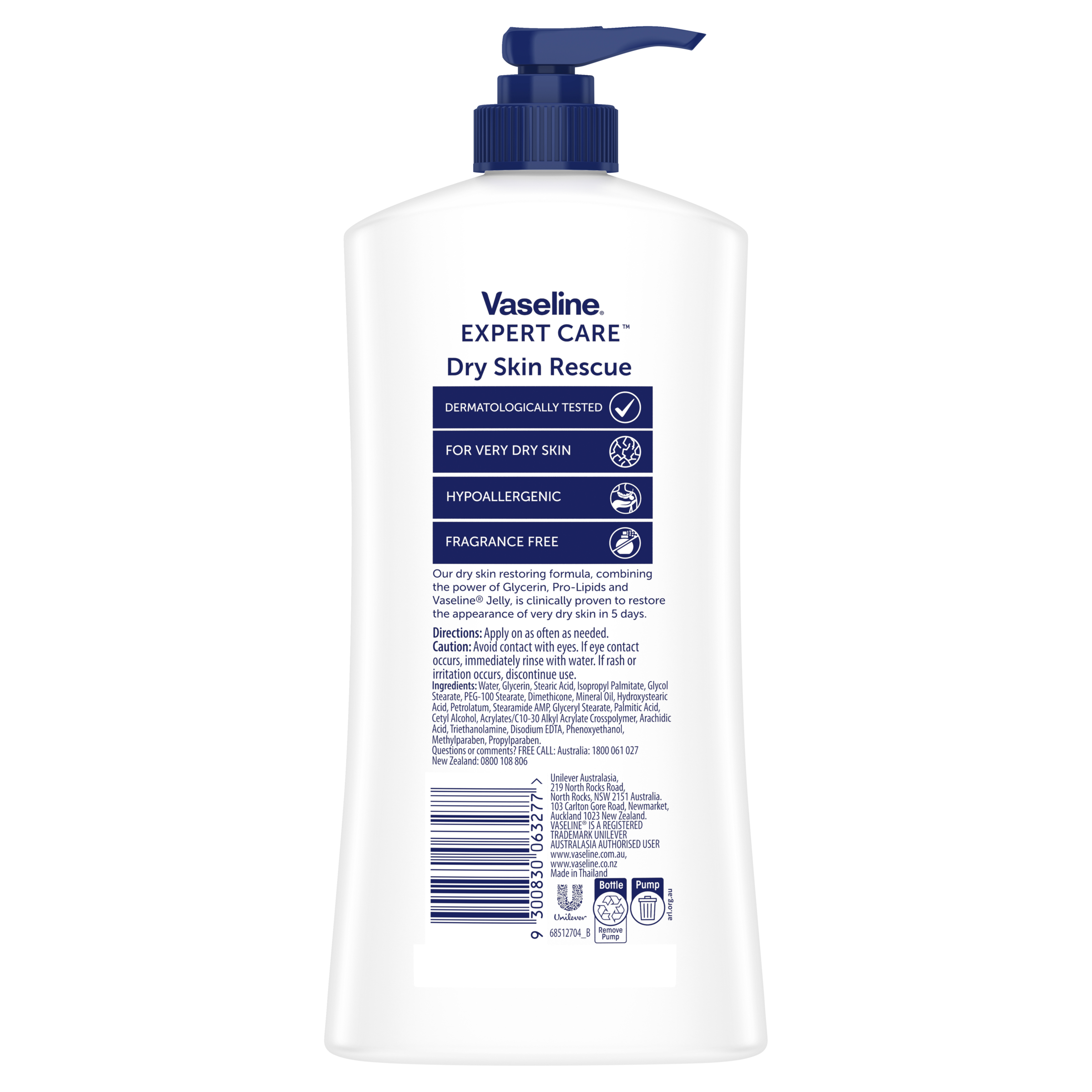 VASELINE EXPERT CARE ADVANCED STRENGTH BODY LOTION 550ML - Image 2