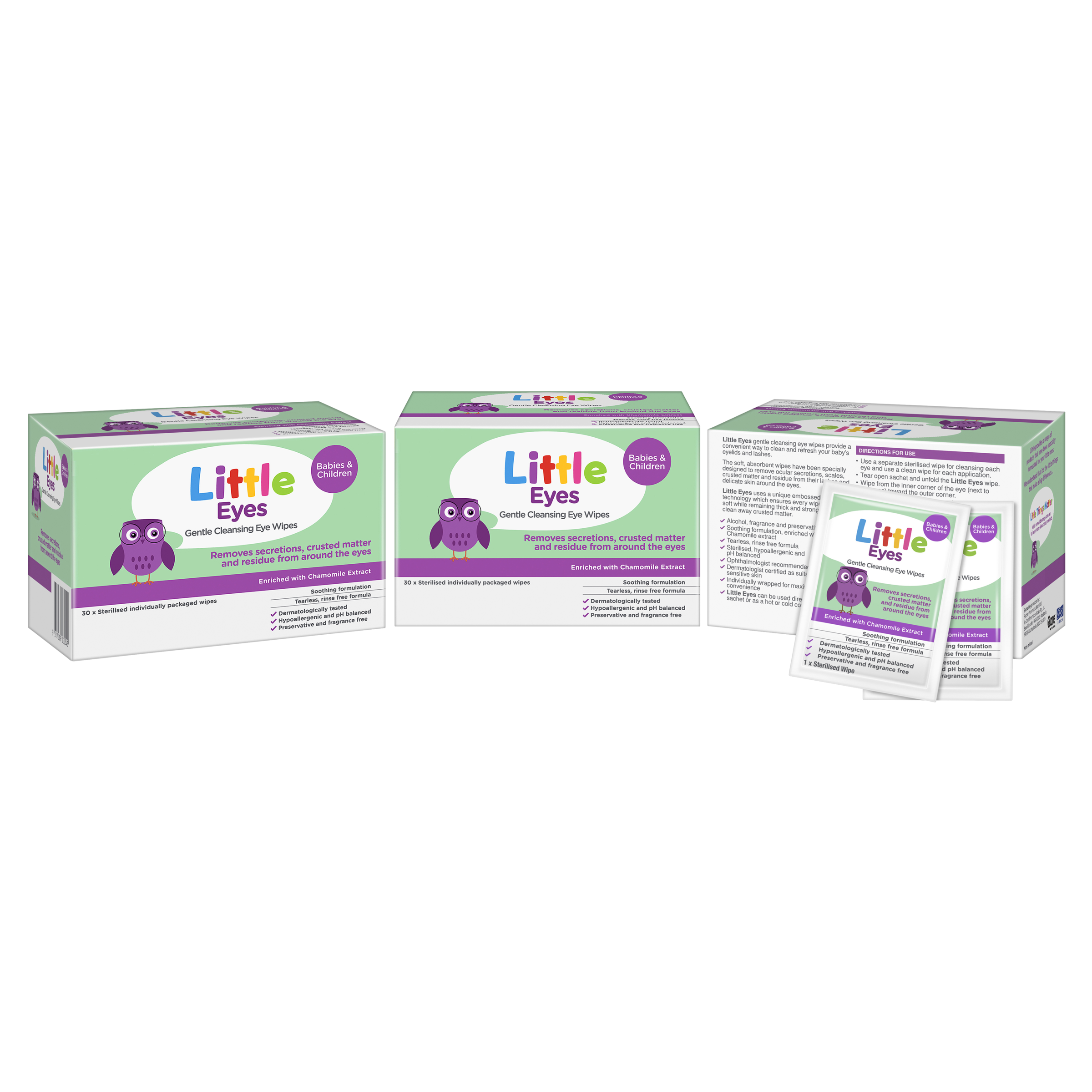LITTLE EYES GENTLE CLENSING EYE WIPES 30 PACK - Image 7