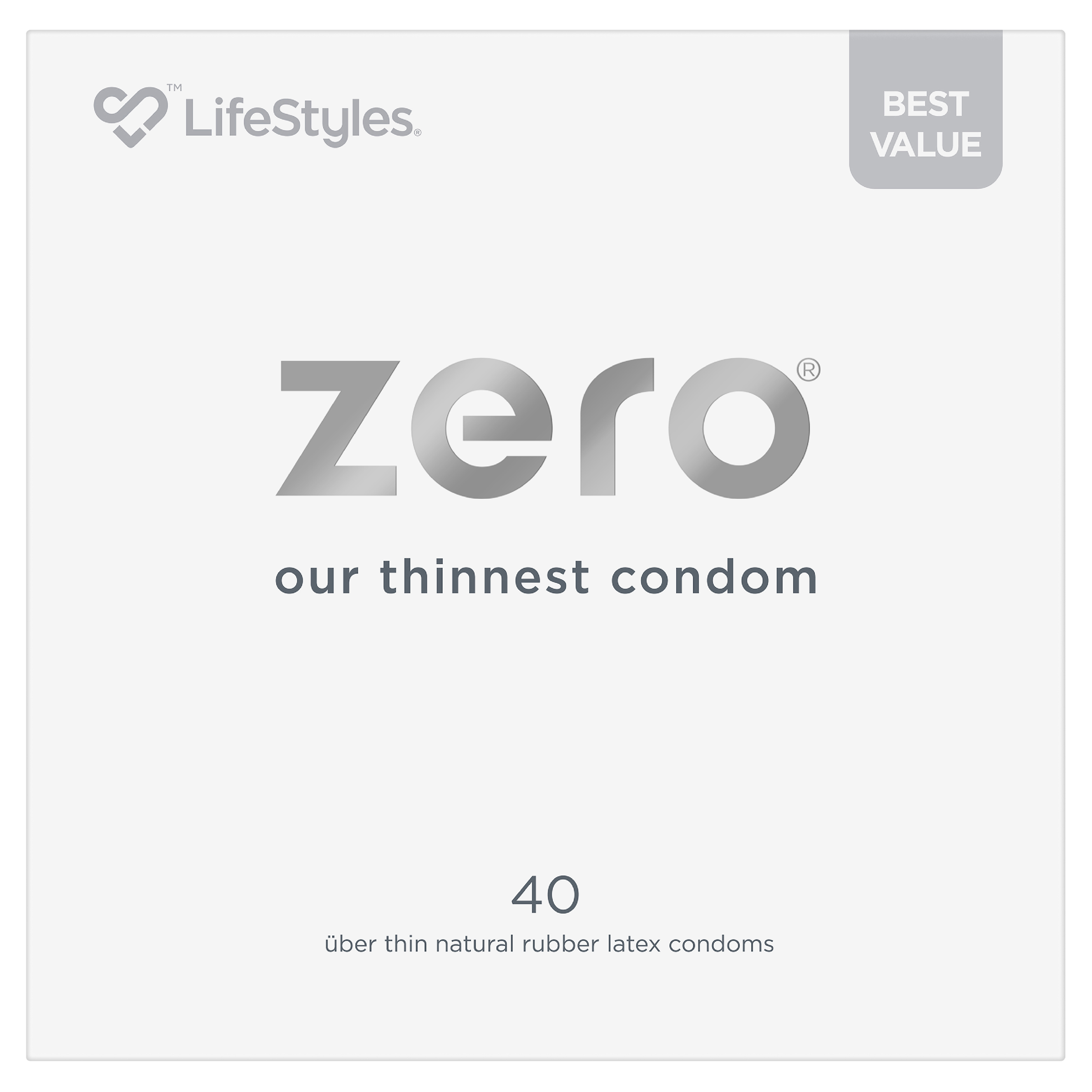LIFESTYLES ZERO CONDOMS 40 PACK - Image 2