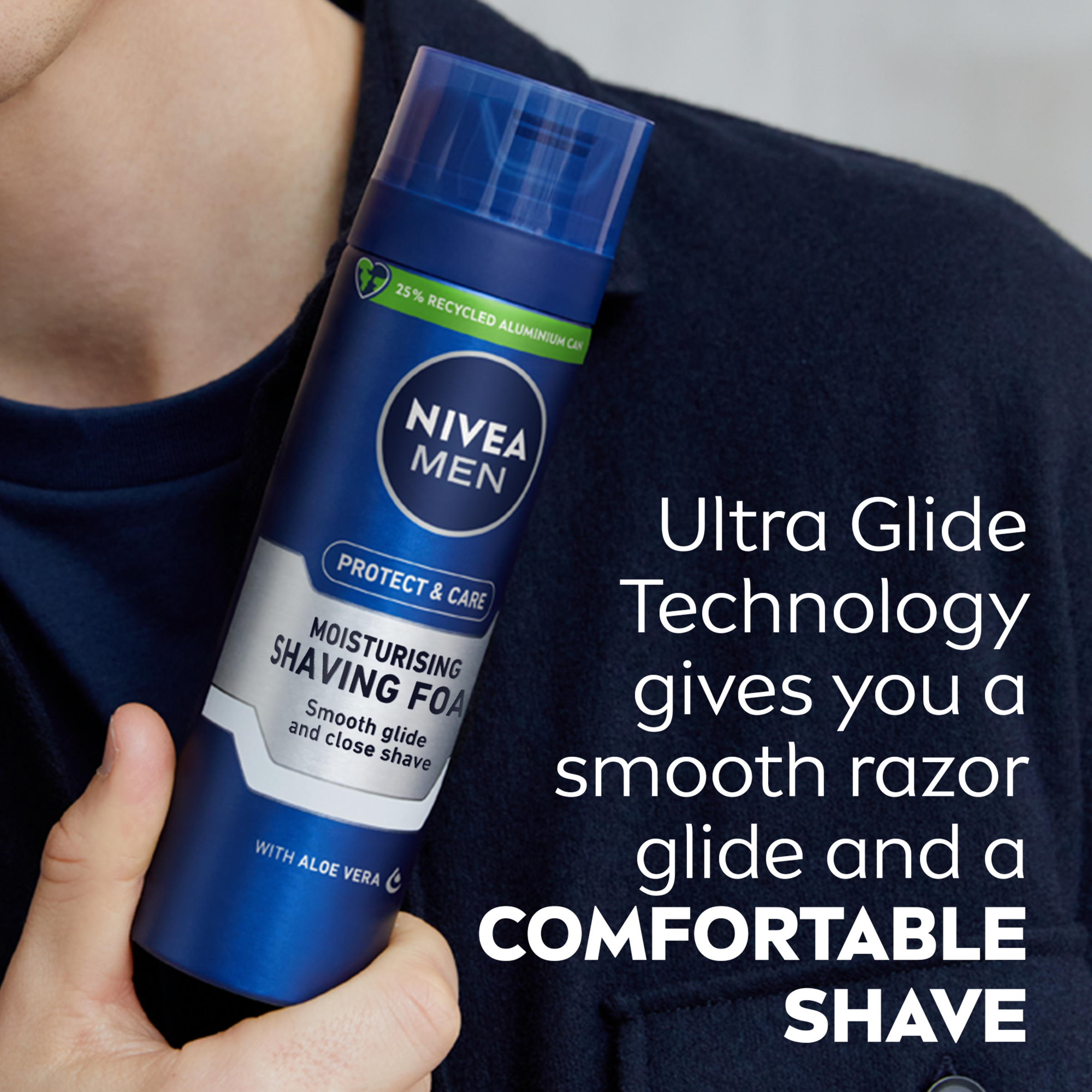 NIVEA MEN SHAVING FOAM MOISTURISING 200ML - Image 4
