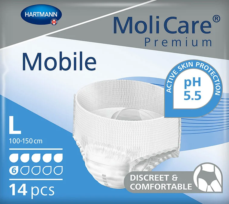 MOLICARE PREMIUM MOBILE PANTS 6D LARGE 14 PACK