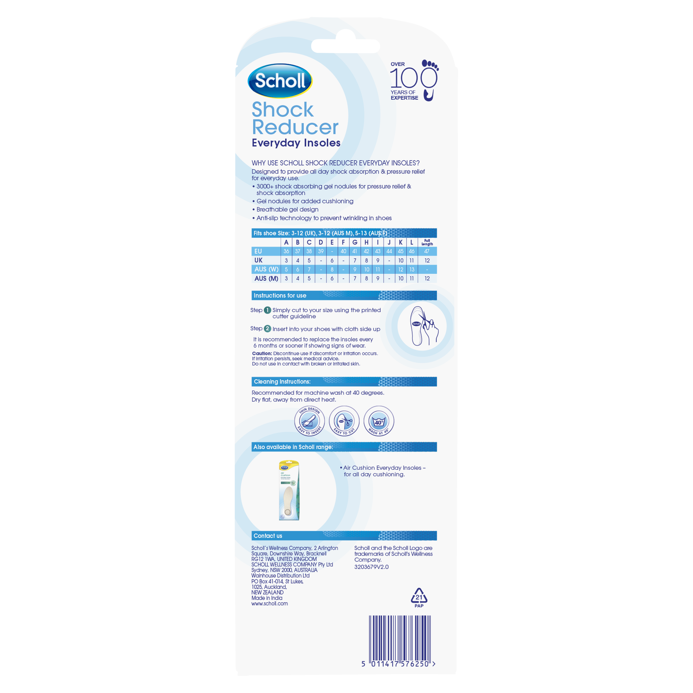 SCHOLL SHOCK REDUCER DAILY INSOLES - Image 2