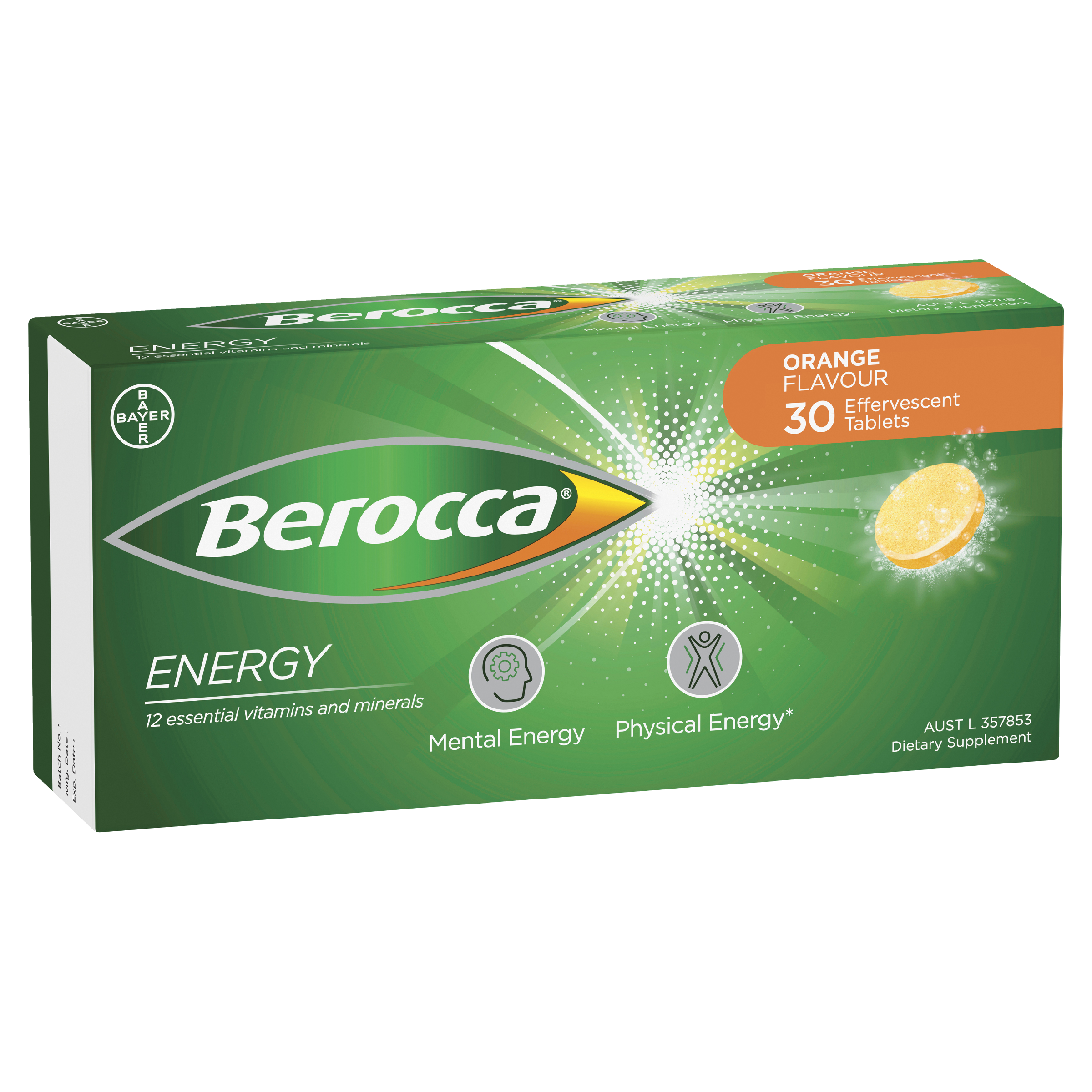 BEROCCA ORANGE 30 EFFERVESCENT TABLETS