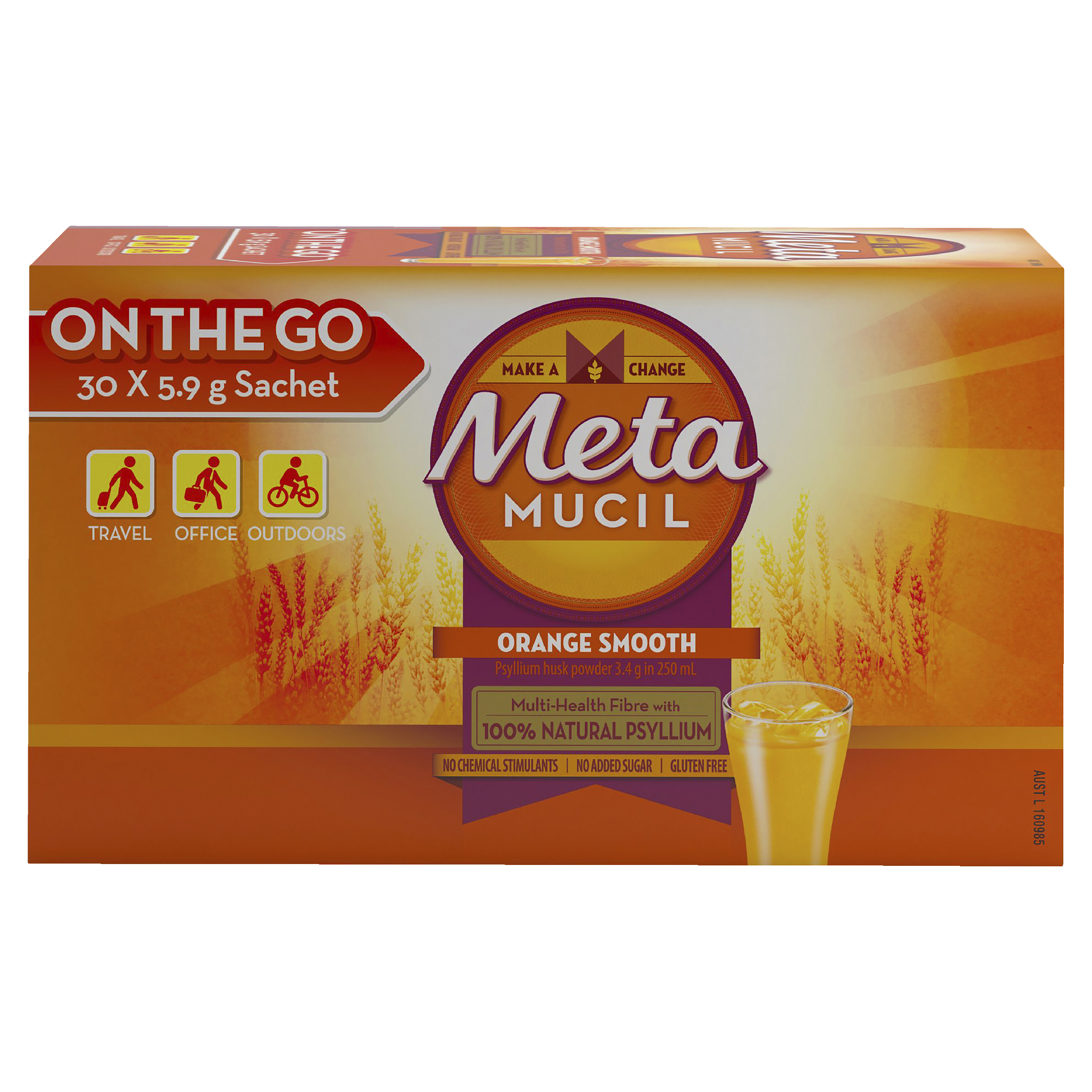 METAMUCIL ORANGE SMOOTH 5.9G SACHETS 30 PACK - Image 2