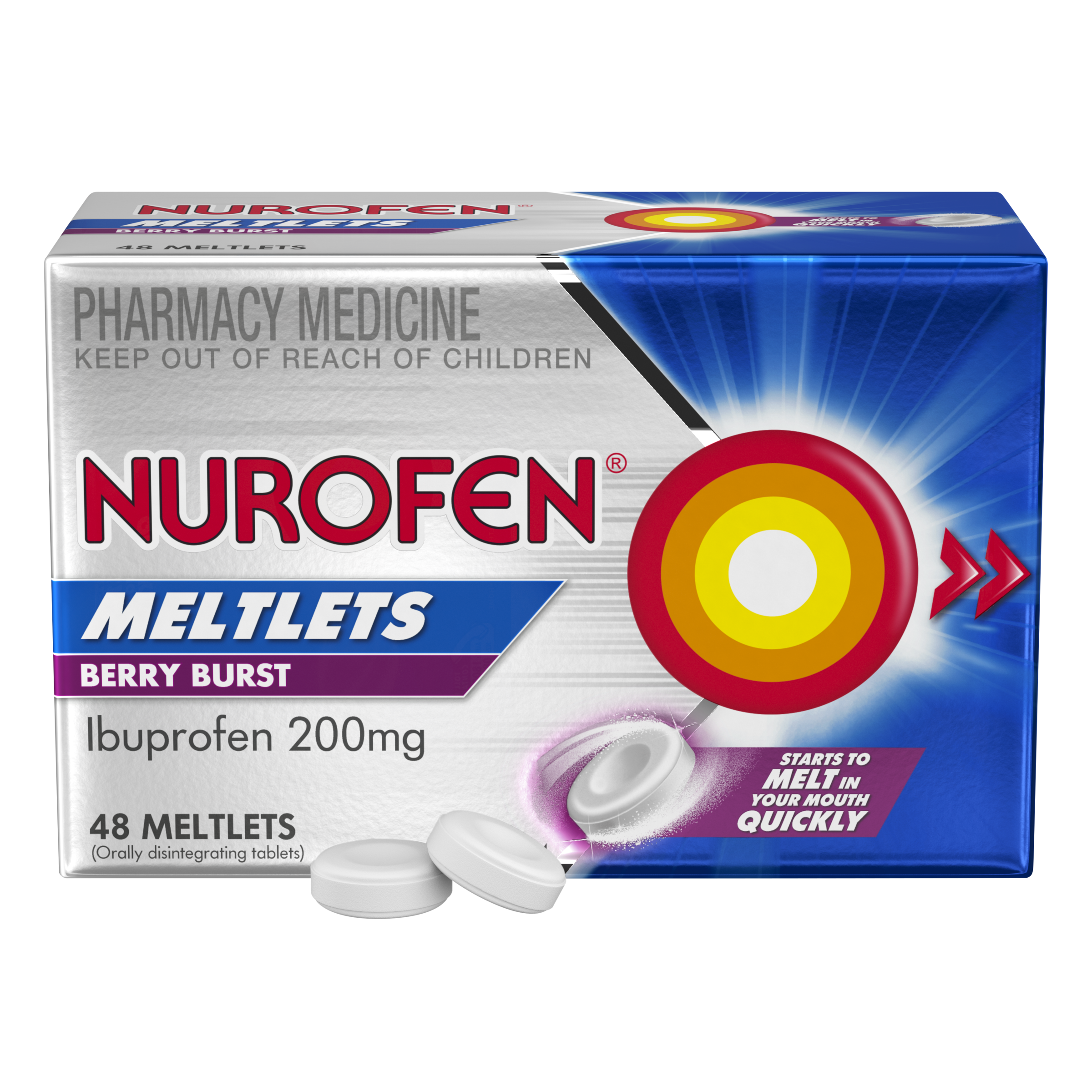 NUROFEN BERRY BURST 200MG 48 MELTLETS