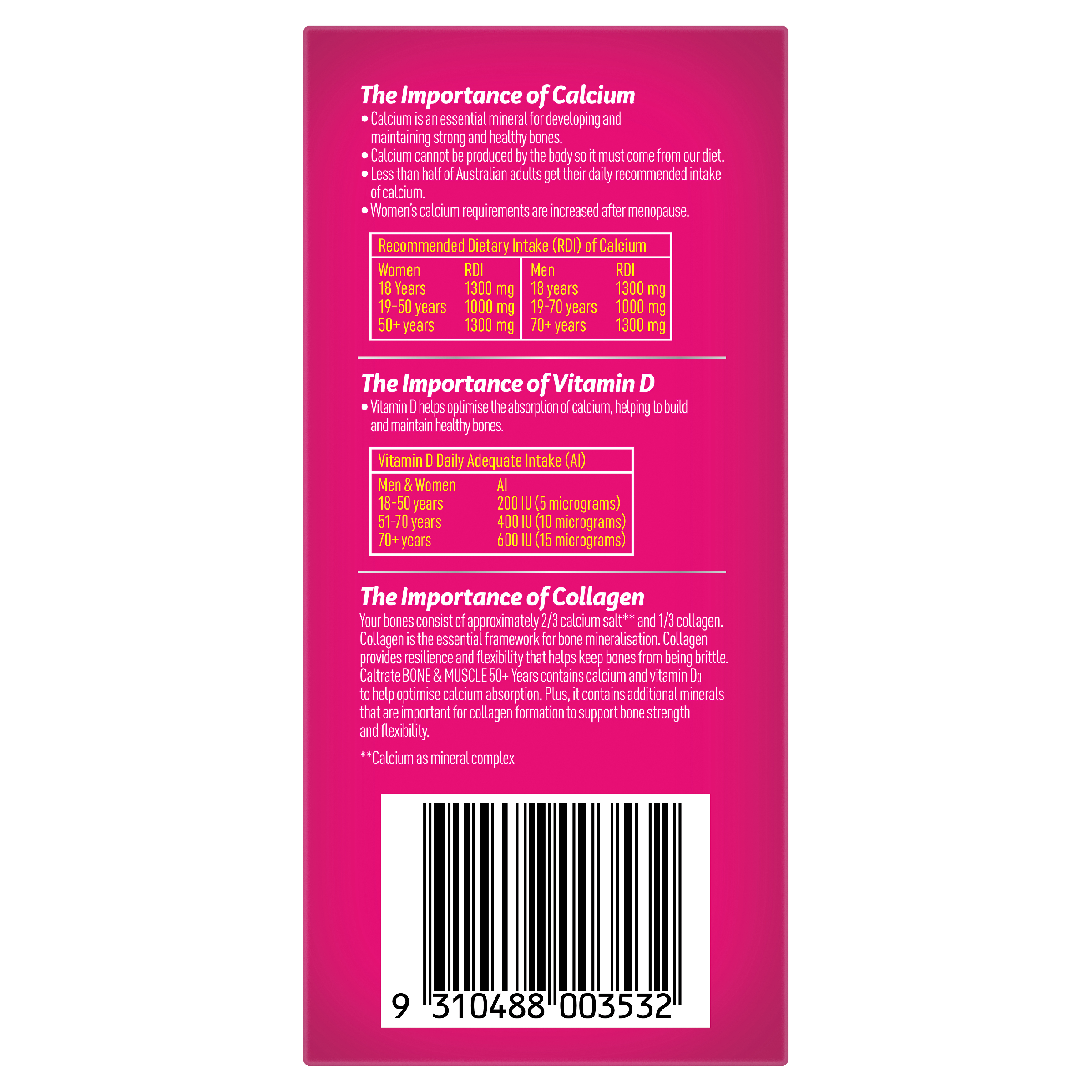 CALTRATE BONE & MUSCLE 50+ 100 TABLETS - Image 4