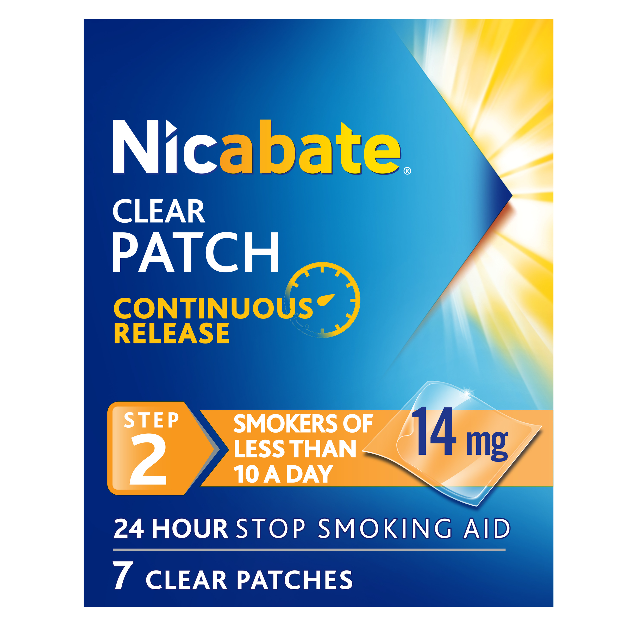 NICABATE STEP 2 14MG CLEAR PATCH 7 PACK - Image 11