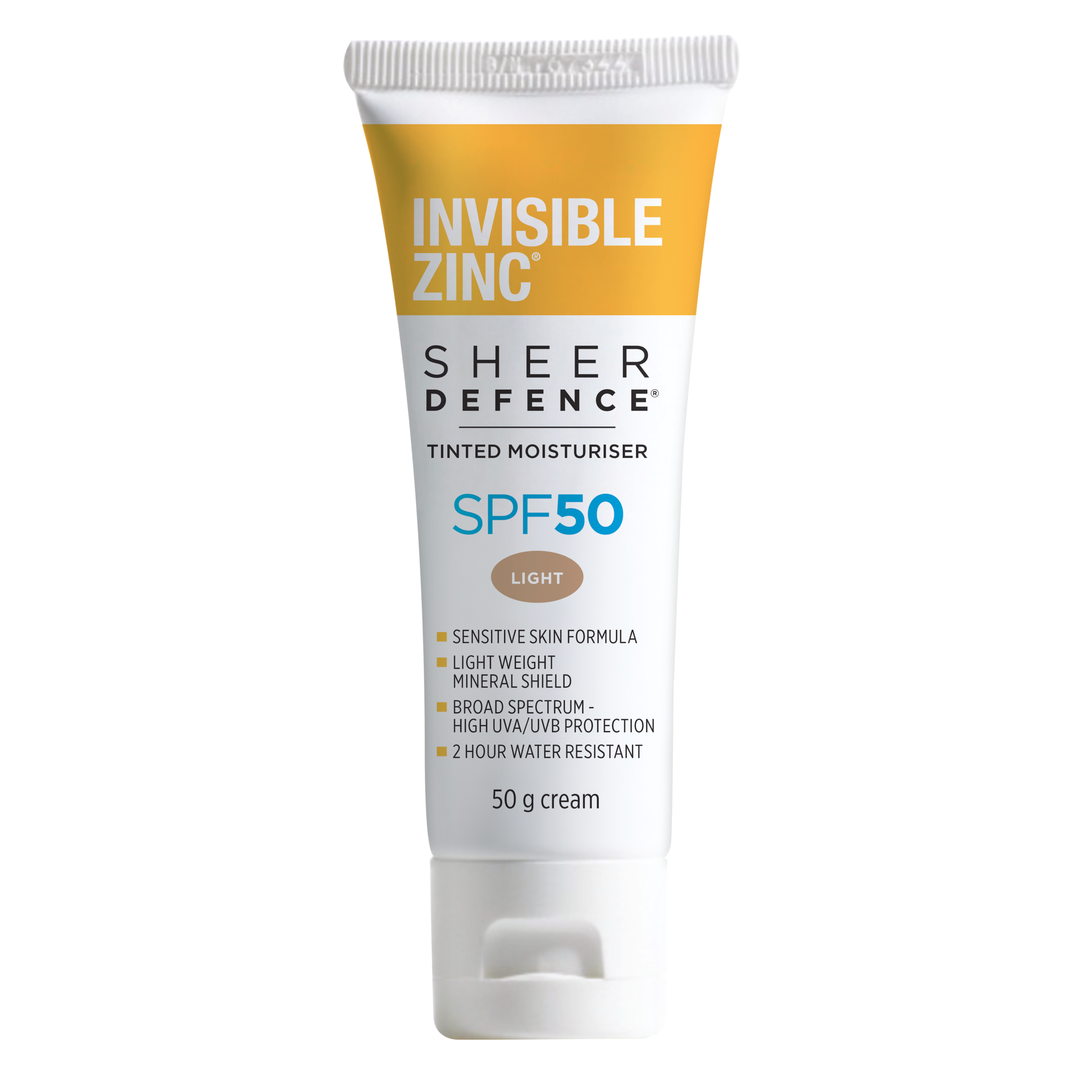 INVISIBLE ZINC SHEER DEFENCE TINTED LIGHT SUNSCREEN SPF50+ 50G - Image 7