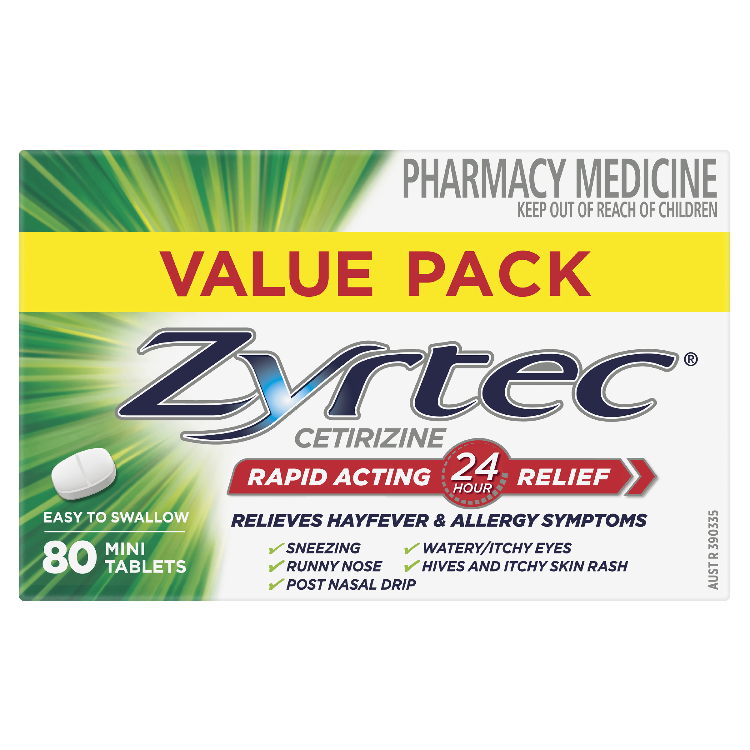 ZYRTEC MINI 80 TABLETS - Image 2