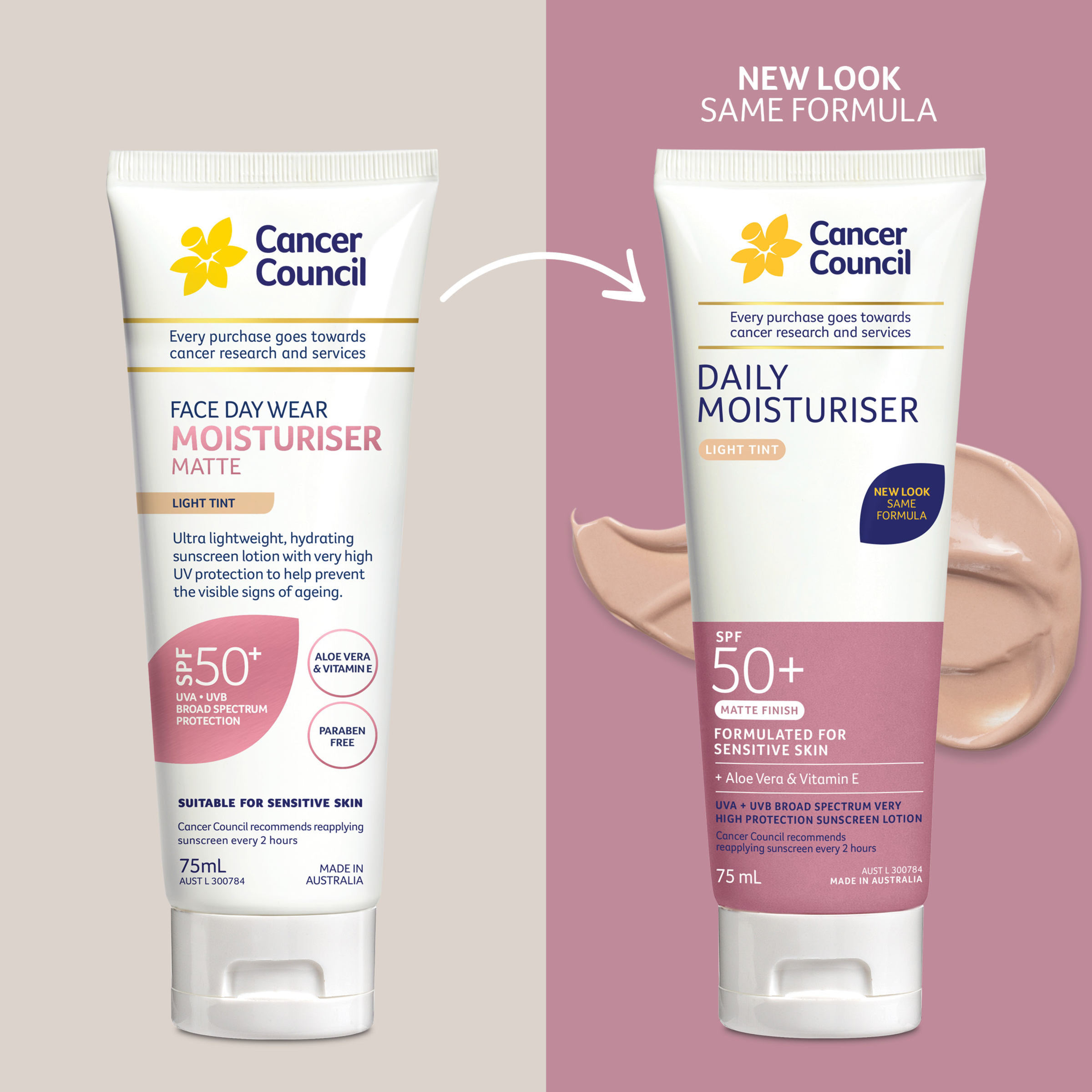 CANCER COUNCIL FACE SUNSCREEN MATT LIGHT TINT TUBE SPF50+ 75ML - Image 4