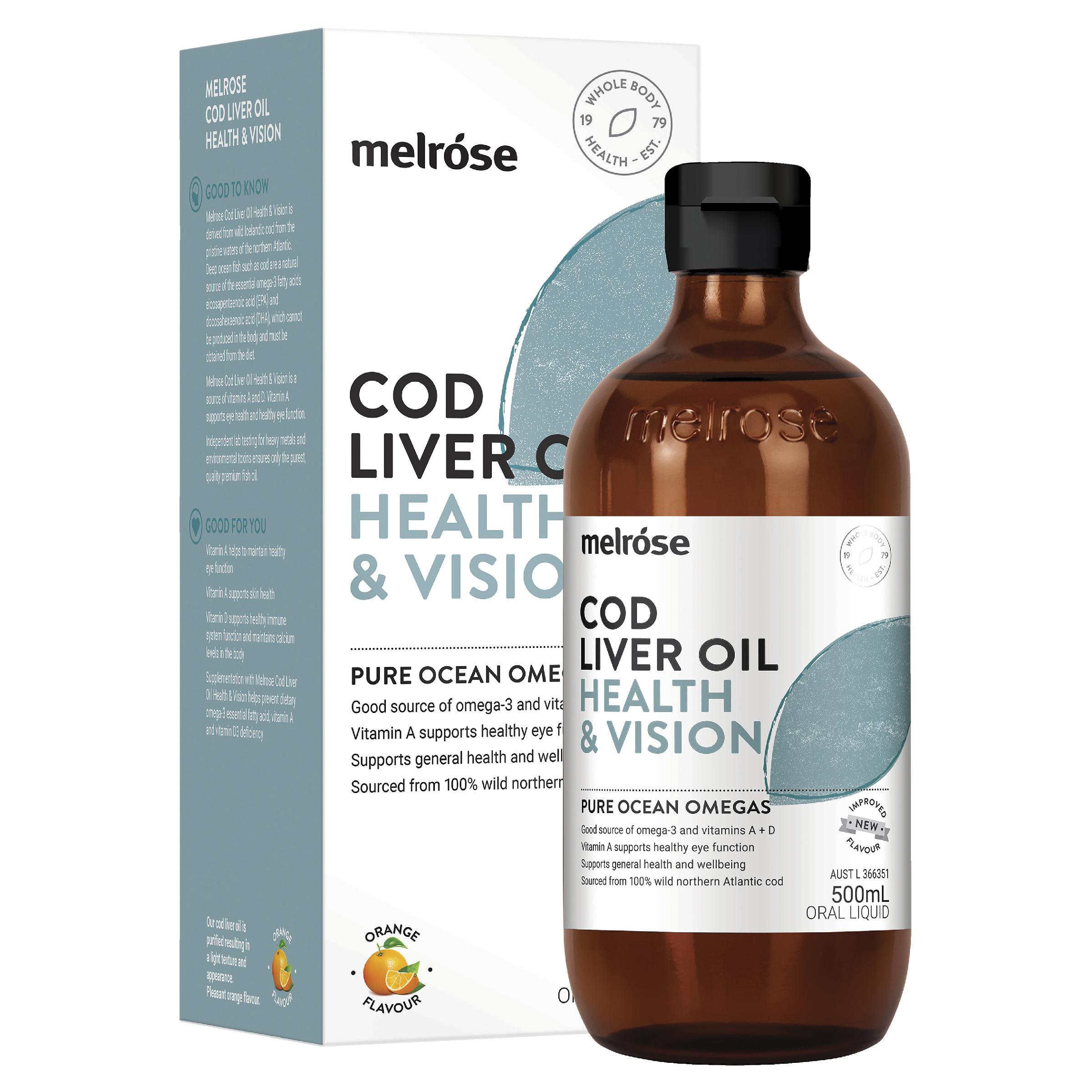 MELROSE COD LIVER OIL LIQUID 500ML - Image 3
