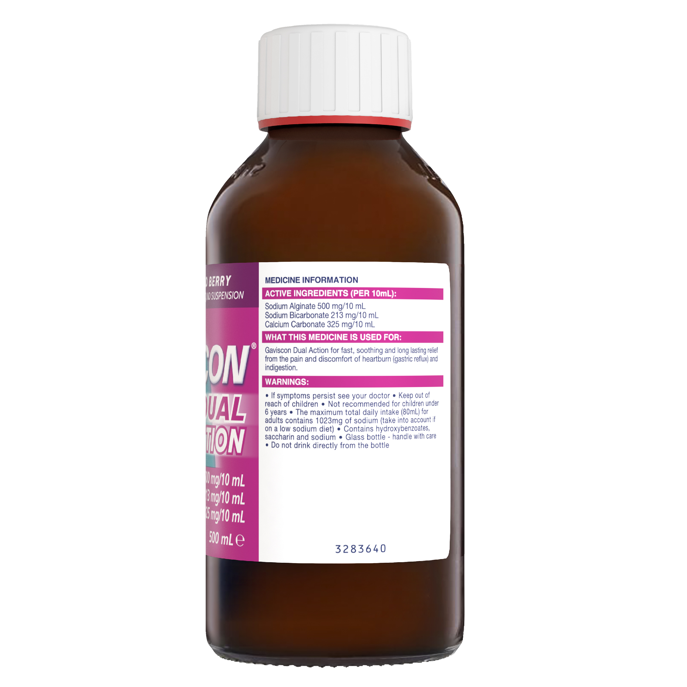 GAVISCON DUAL ACTION LIQUID MIXED BERRY 500ML - Image 6