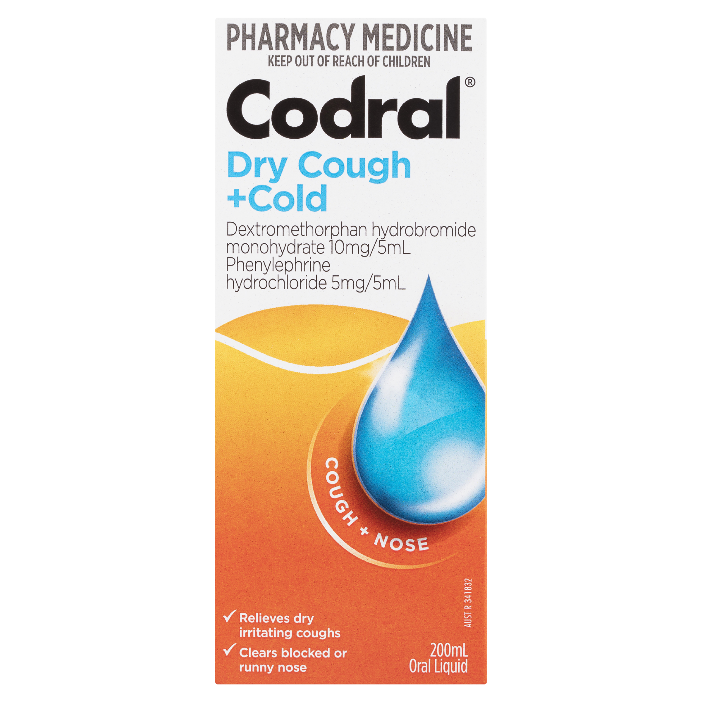 CODRAL DRY COUGH & COLD LIQUID 200ML - Image 2