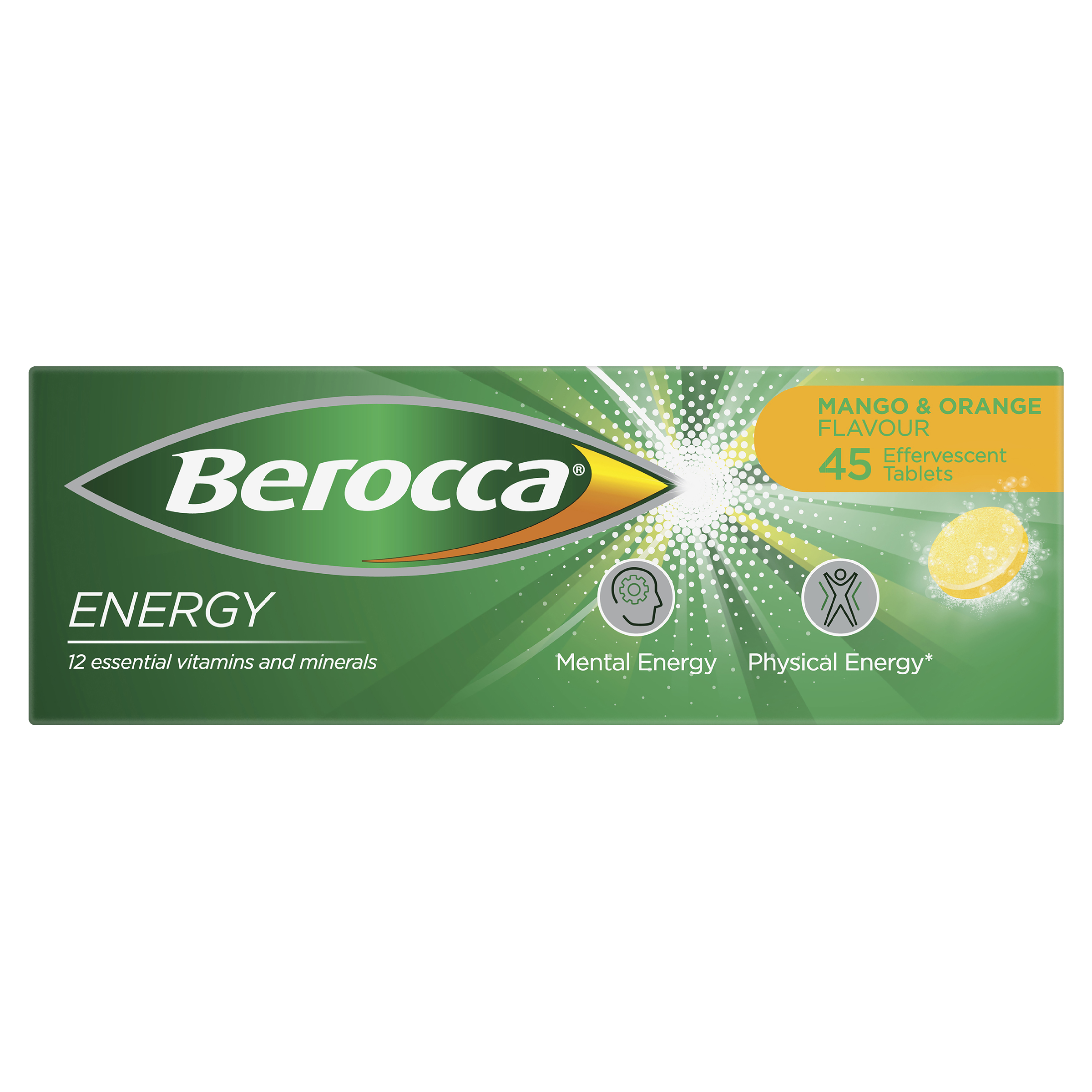 BEROCCA EFFERVESCENT MANGO AND ORANGE 45 PACK - Image 6