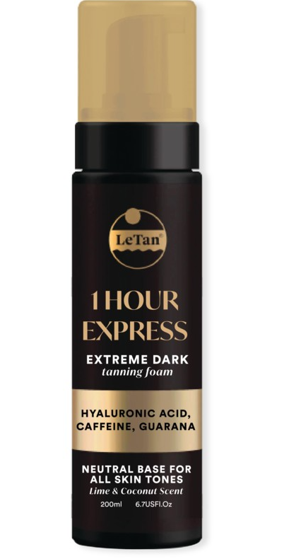 LE TAN 1HR EXPRESS EXTREME DARK TANNING FOAM 200ML