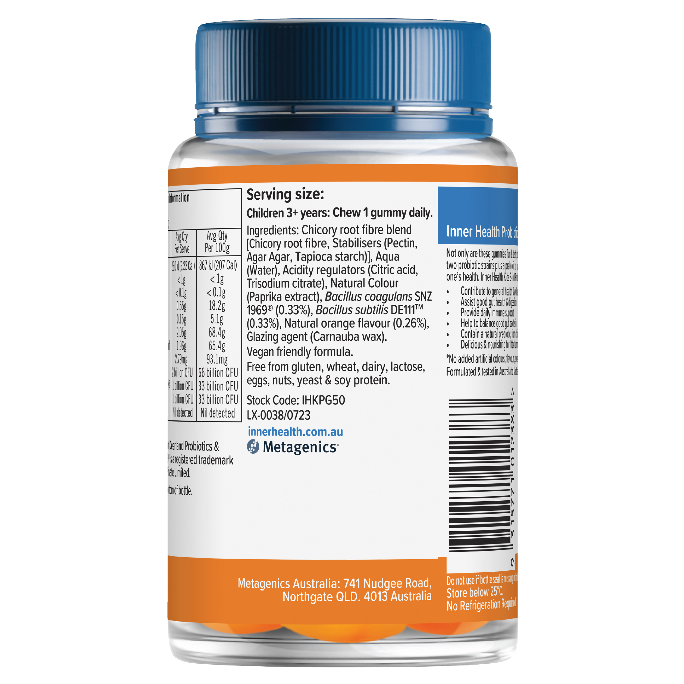 INNER HEALTH KIDS 3-IN-1 PROBIOTIC 50 GUMMIES - Image 2
