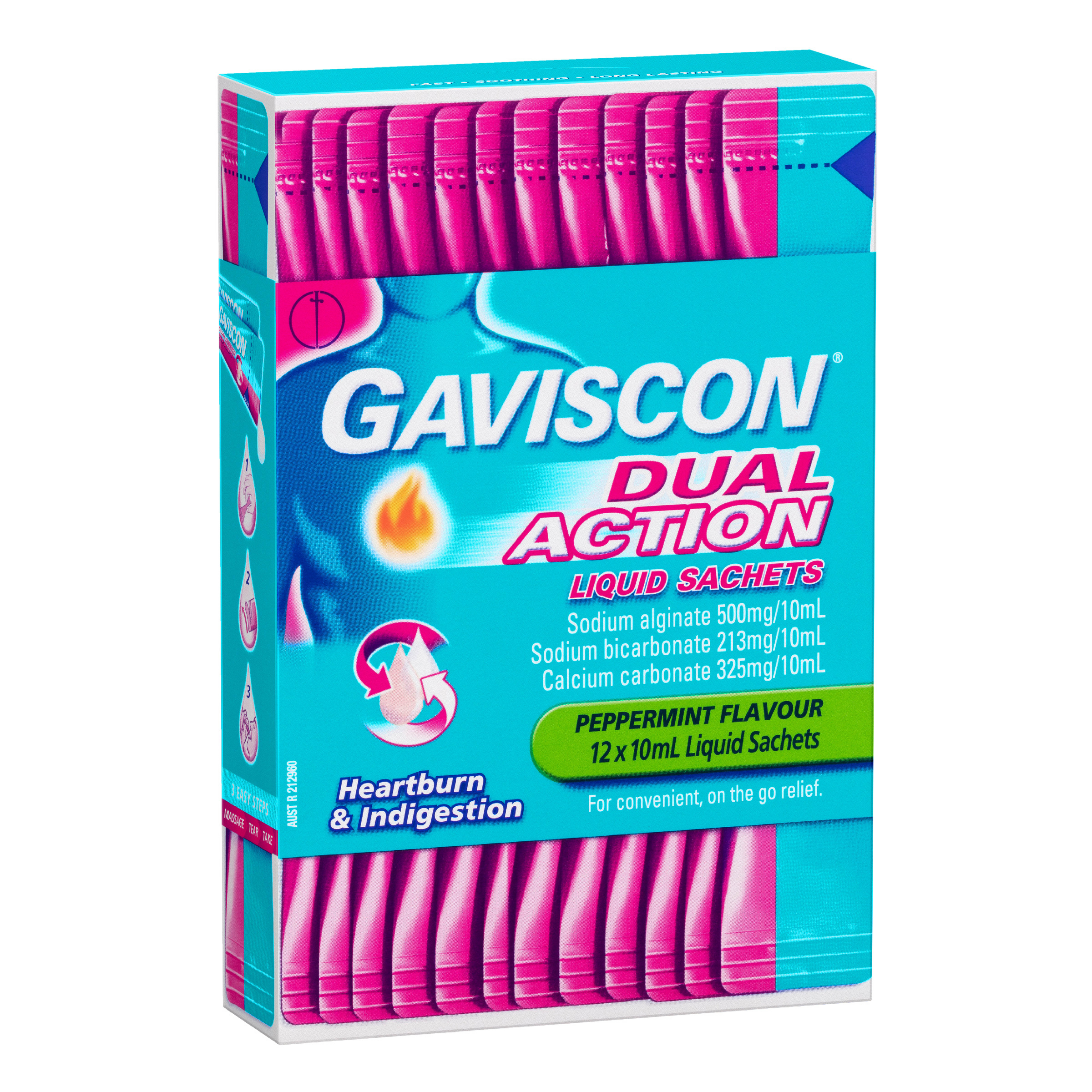 Gaviscon GAVISCON DUAL ACTION PEPPERMINT 10ML SACHETS 12 PACK - Image 8