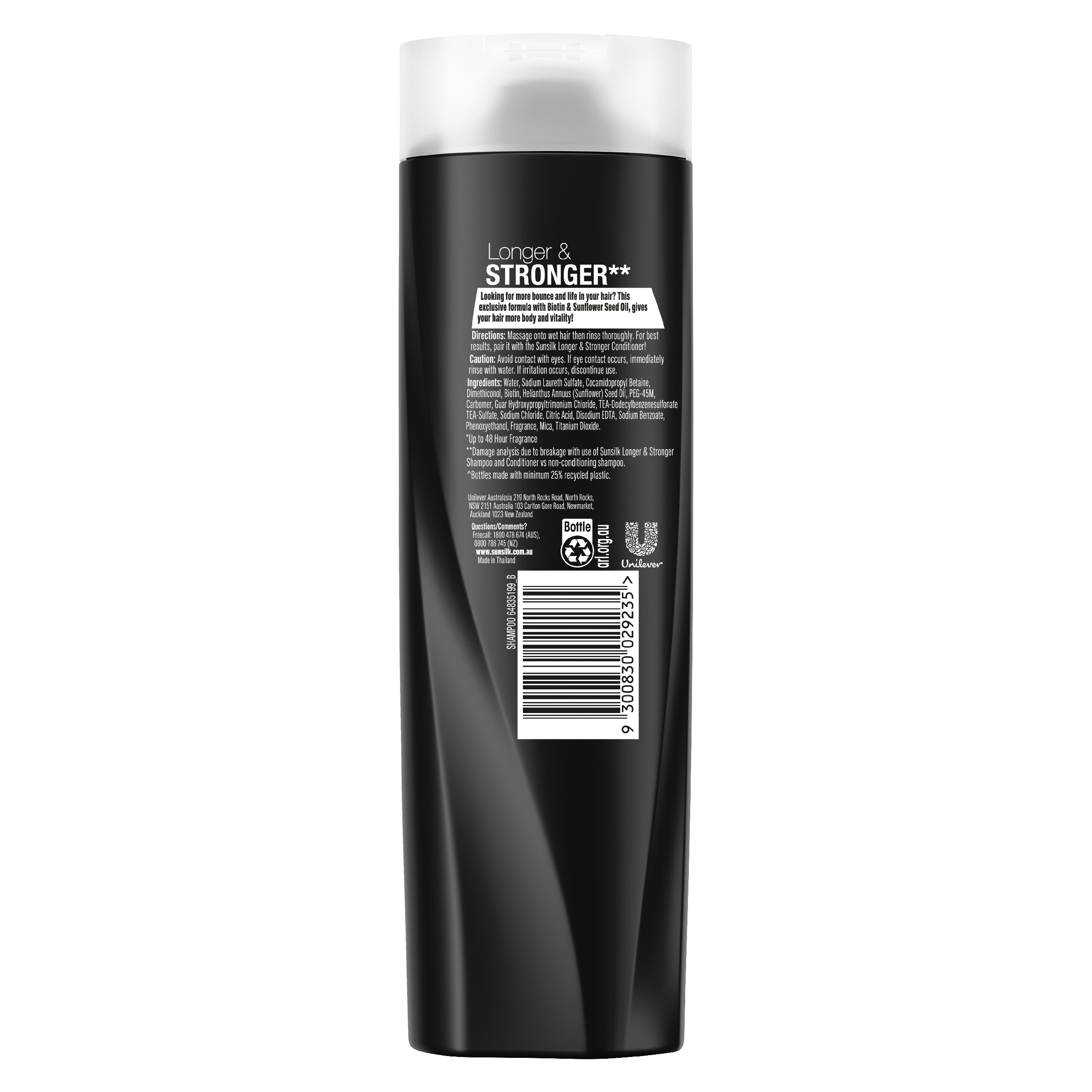 SUNSILK SHAMPOO LONGER & STRONGER 350ML - Image 2
