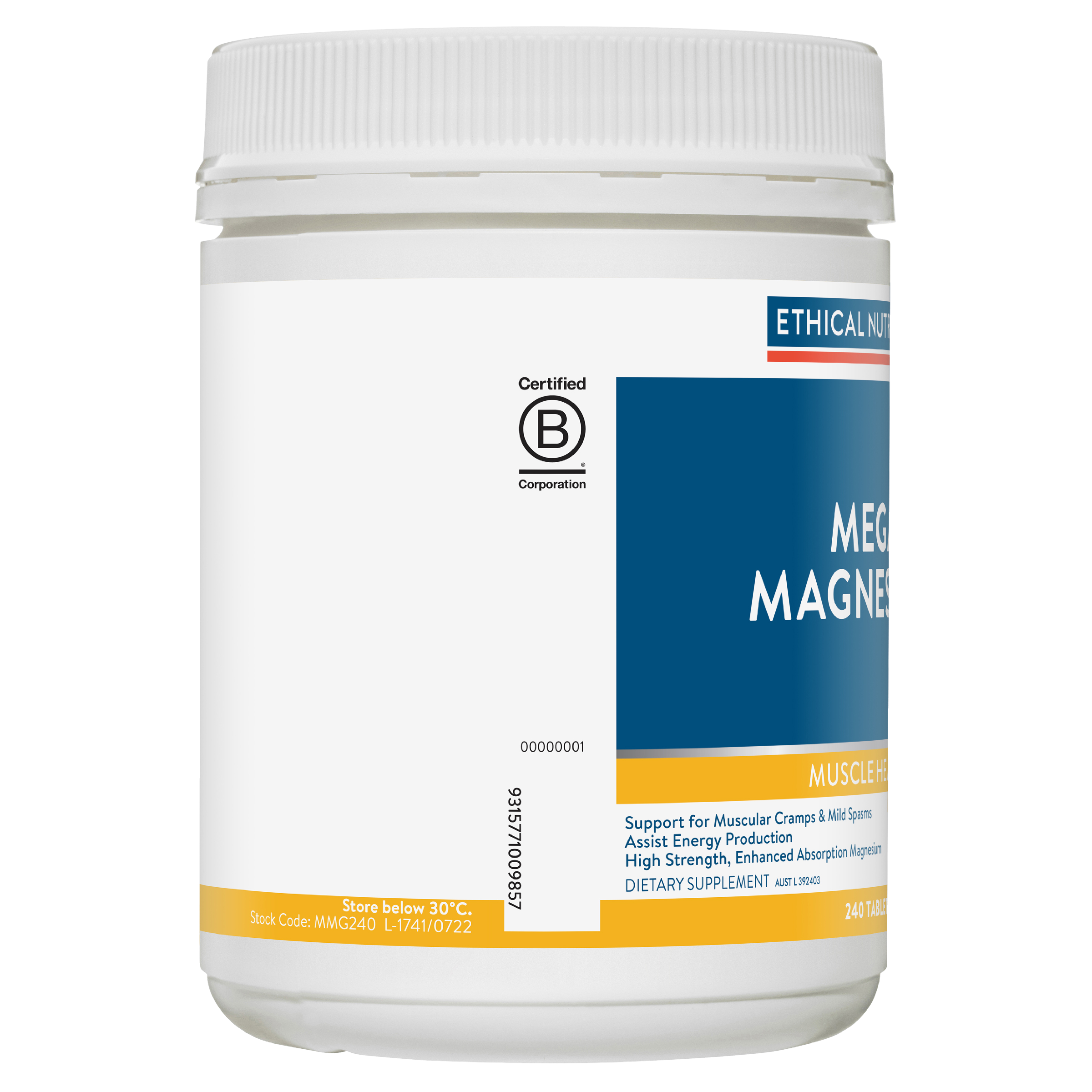 ETHICAL NUTRIENTS MEGA MAGNESIUM 60 TABLETS - Image 4
