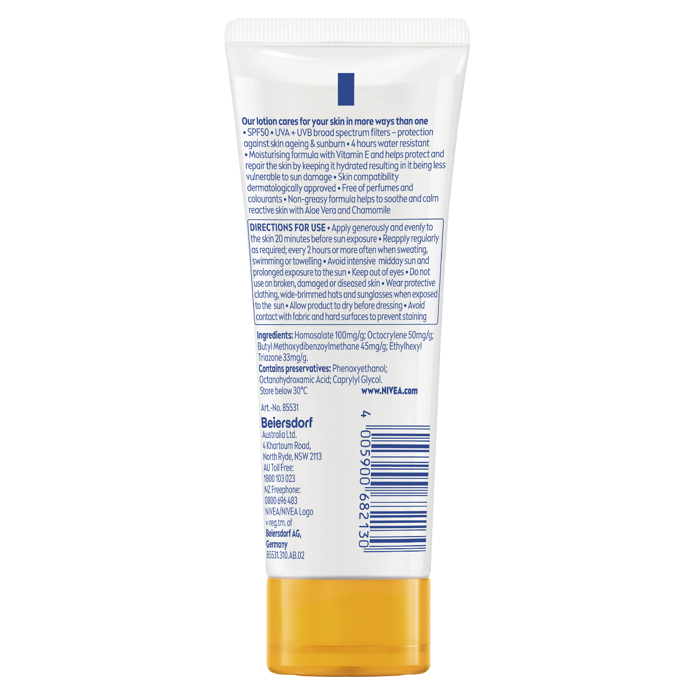 NIVEA SENSITIVE PROTECT SUNSCREEN LOTION SPF50+ 100ML - Image 2