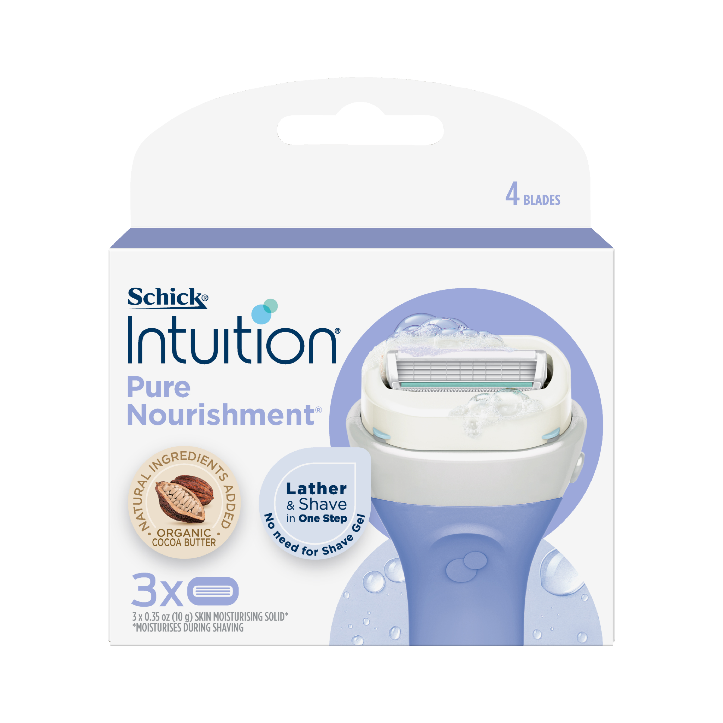 SCHICK INTUITION NOURISHMENT BLADES 3 PACK - Image 2
