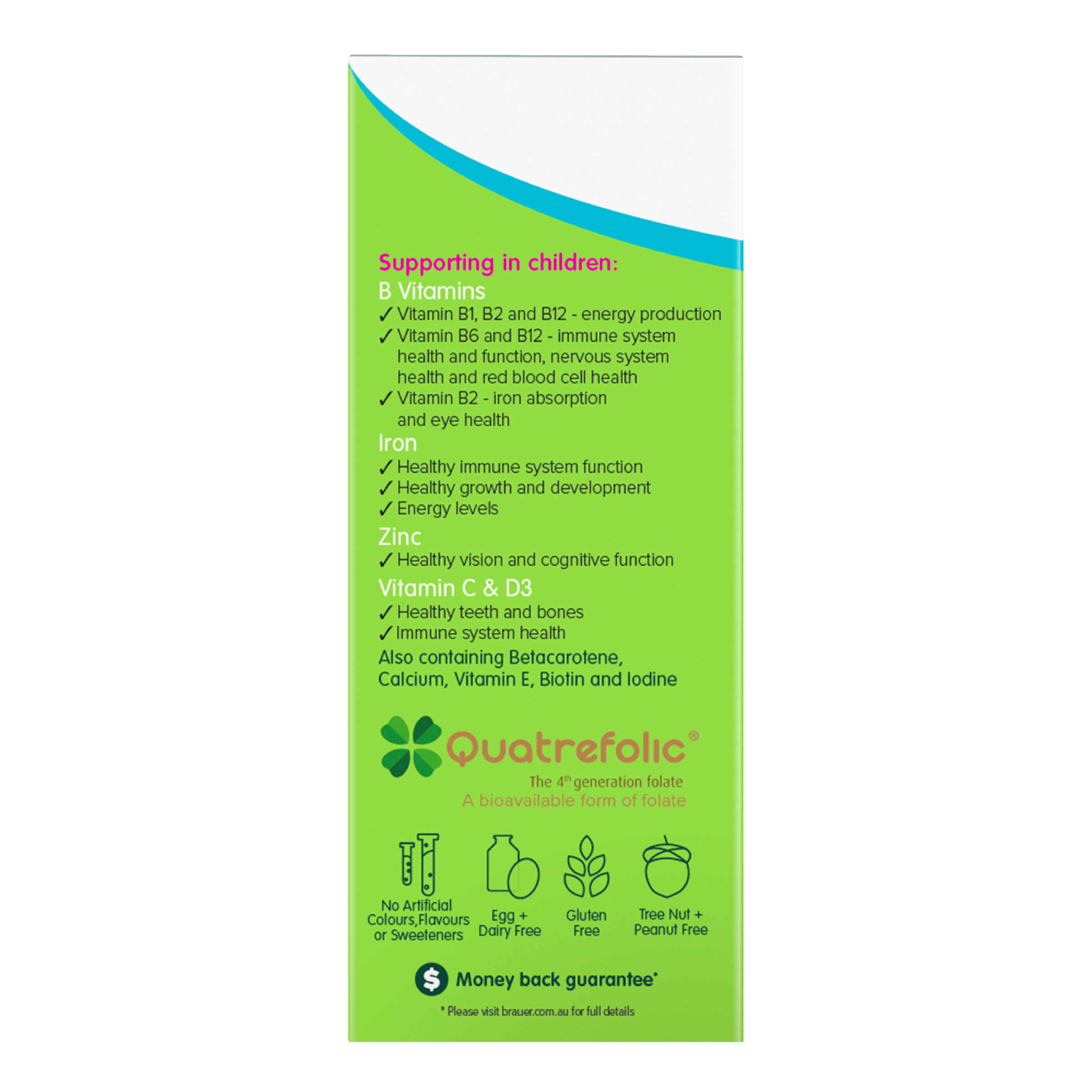 BRAUER KIDS MULTIVITAMIN WITH IRON LIQUID 200ML - Image 3