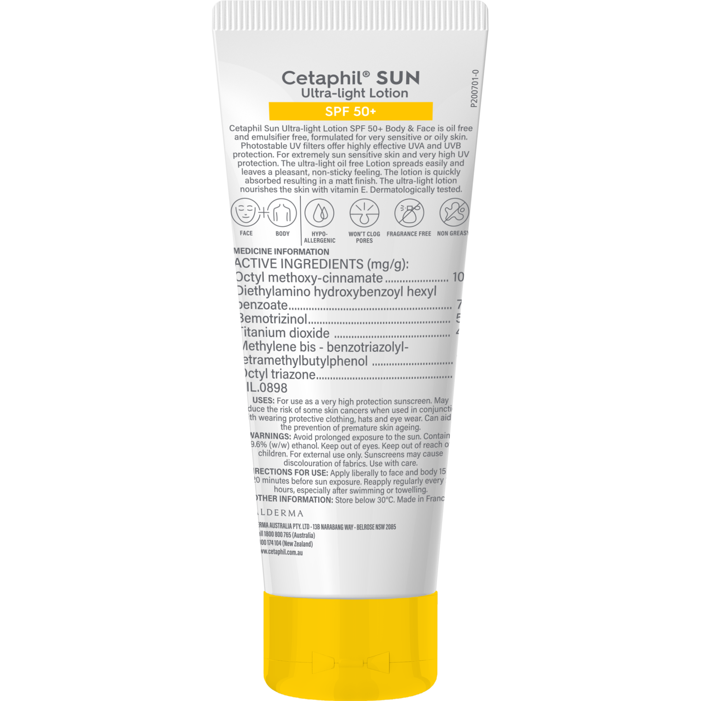 CETAPHIL ULTRA LIGHT SUNSCREEN LOTION SPF50+ 100ML - Image 6