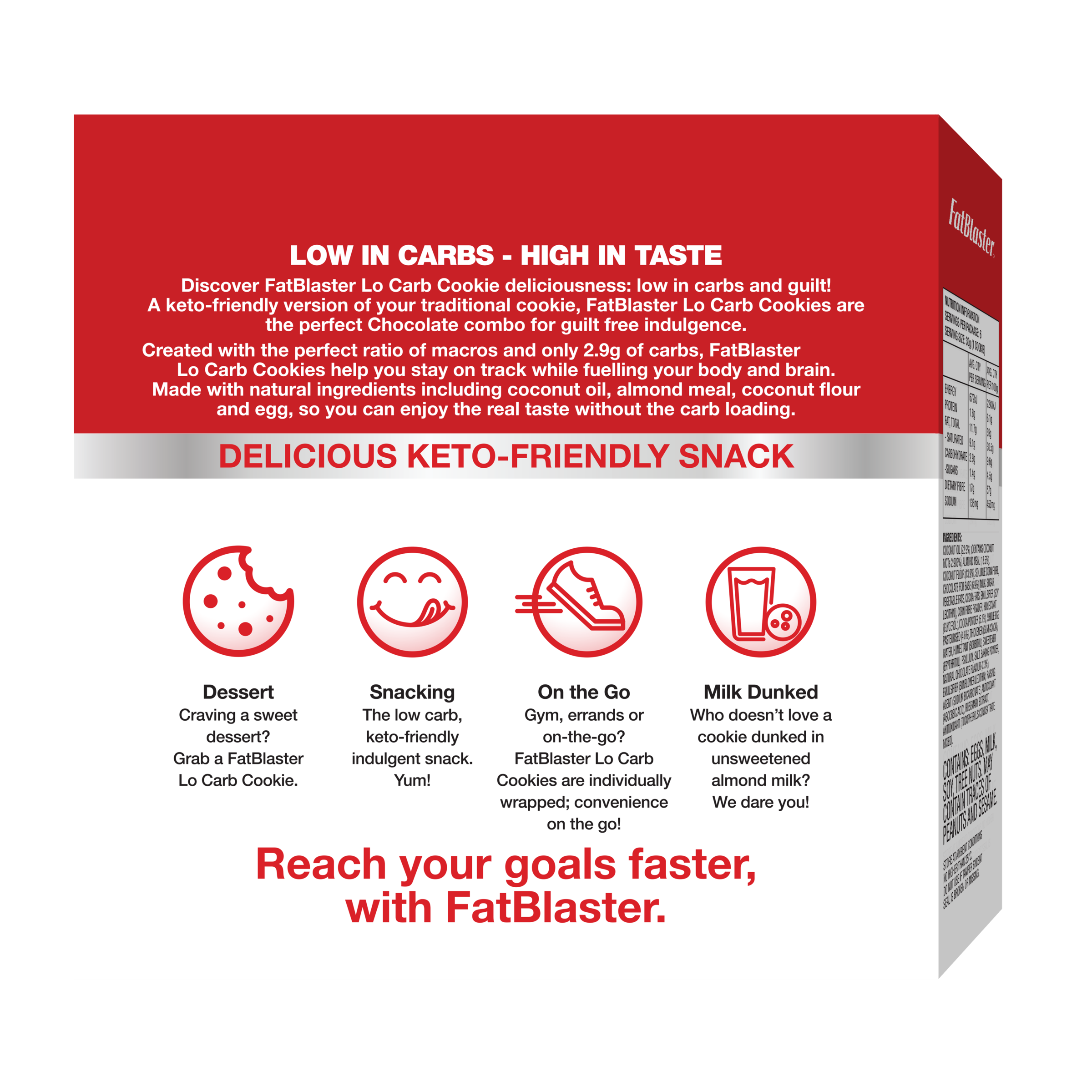 FAT BLASTER LO CARB COOKIES CARAMEL 6 PACK - Image 2