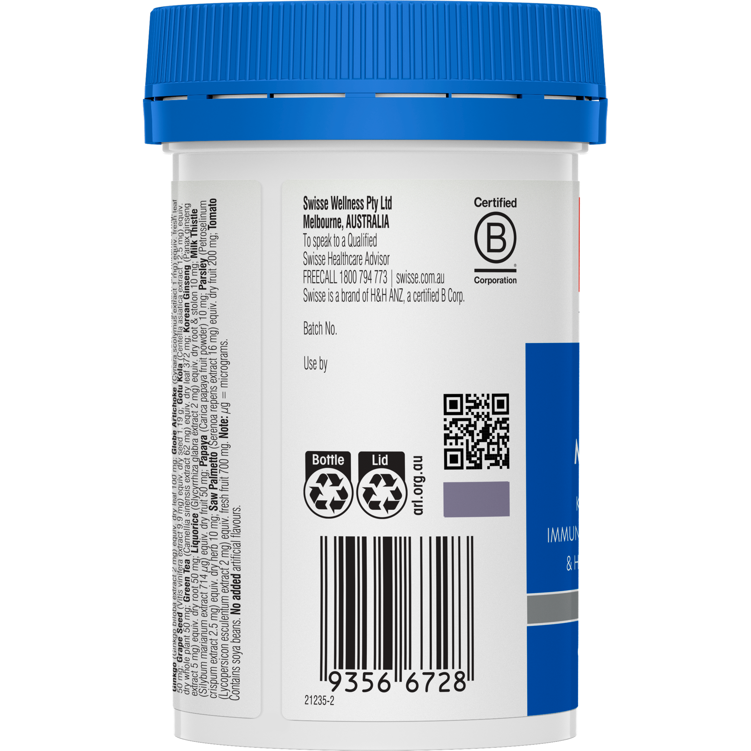 SWISSE ULTIVITE MENS MULTIVITAMIN TABLETS 60 - Image 4