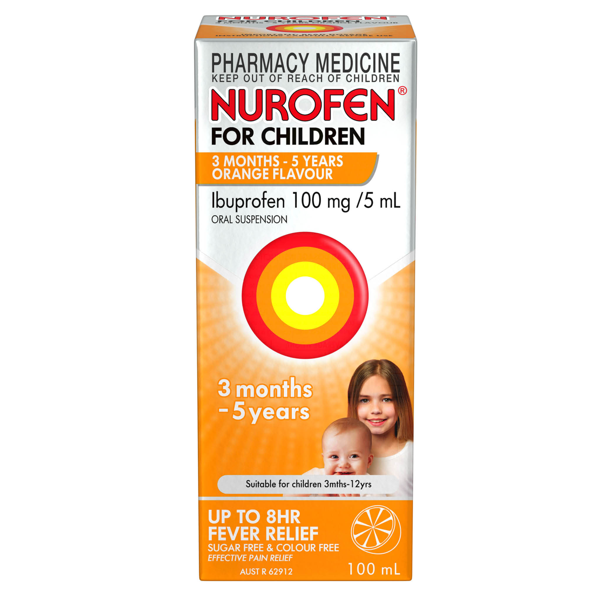 NUROFEN FOR CHILDREN 3 MONTH - 5 YEARS ORANGE 100ML - Image 2