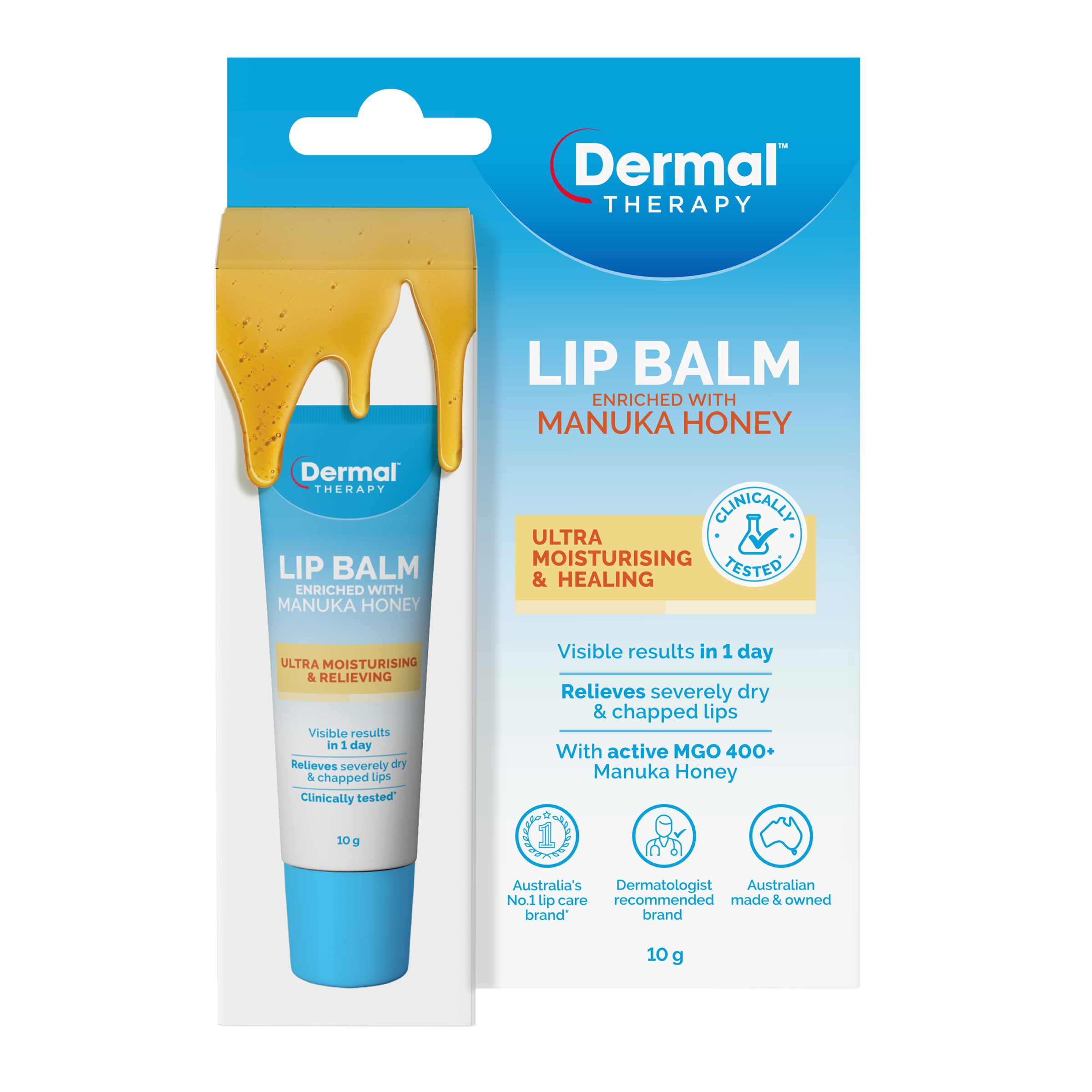 DERMAL THERAPY LIP BALM TUBE MANUKA HONEY 10G