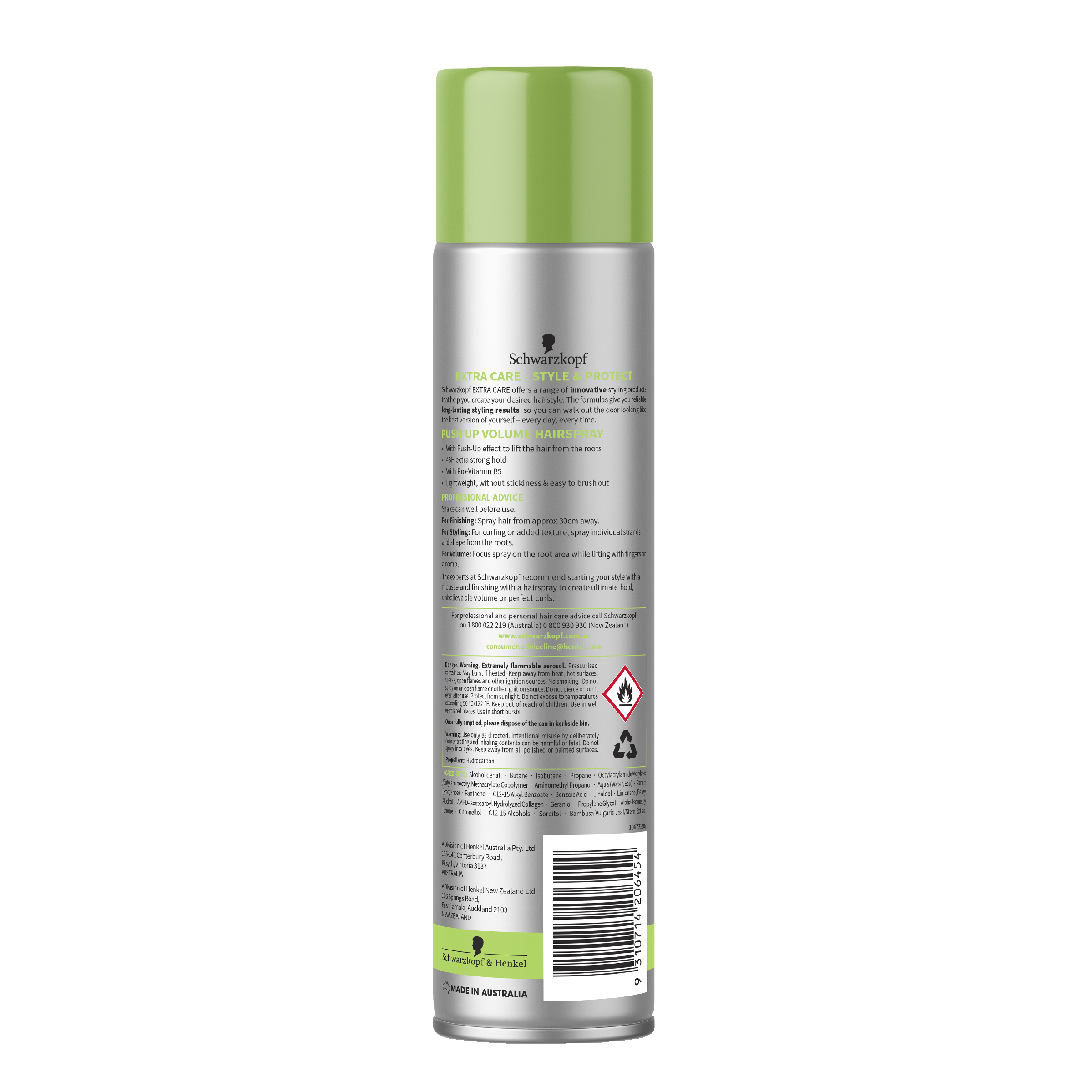 SCHWARZKOPF EXTRA CARE PUSH UP VOLUME HAIRSPRAY 250G - Image 2