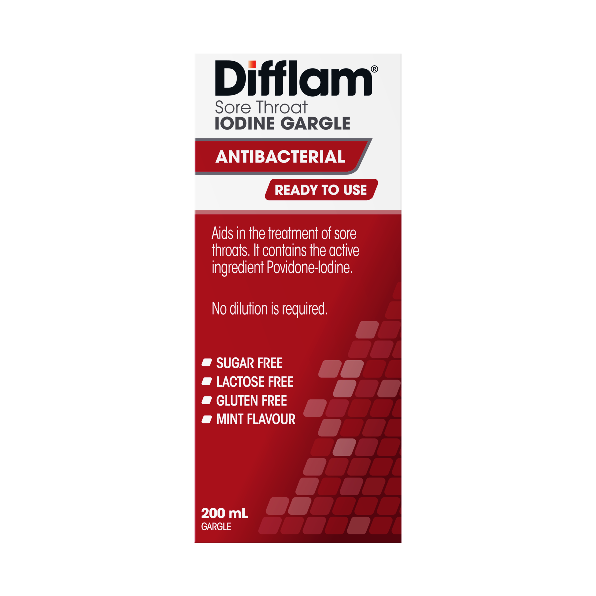 DIFFLAM SORE THROAT READY TO USE FRESH MINT GARGLE 200ML - Image 6