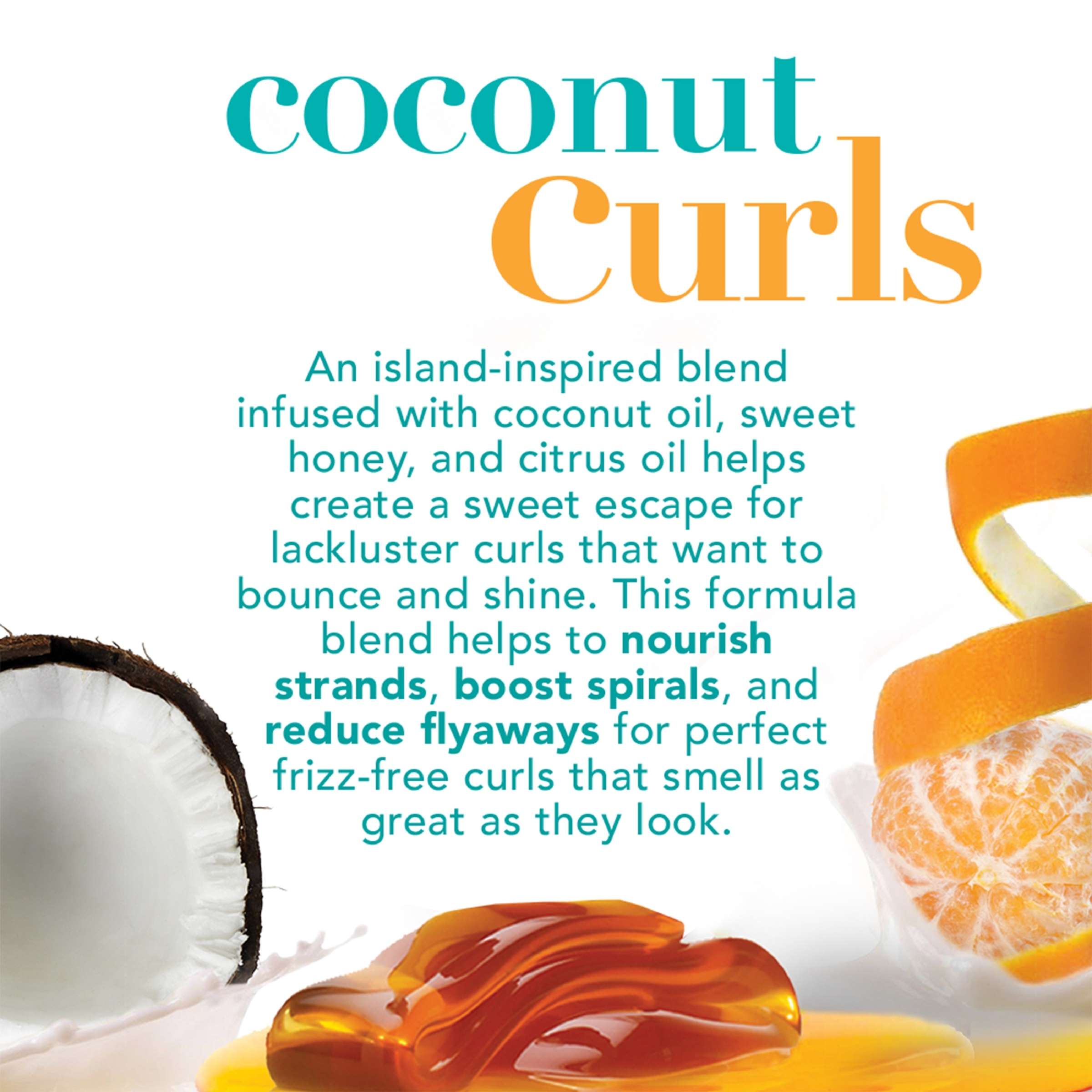 OGX QUENCHING +COCONUT FRIZZ DEFYING CURL STYLING CONDITIONER 385ML - Image 9