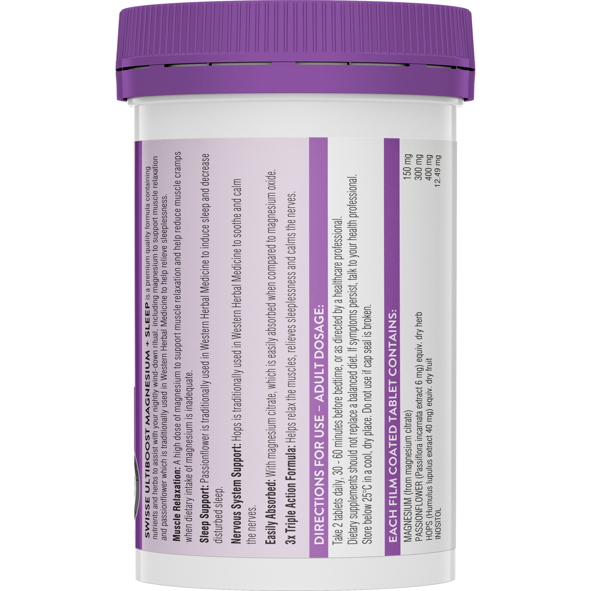 SWISSE ULTIBOOST MAGNESIUM + SLEEP 100 TABLETS - Image 2