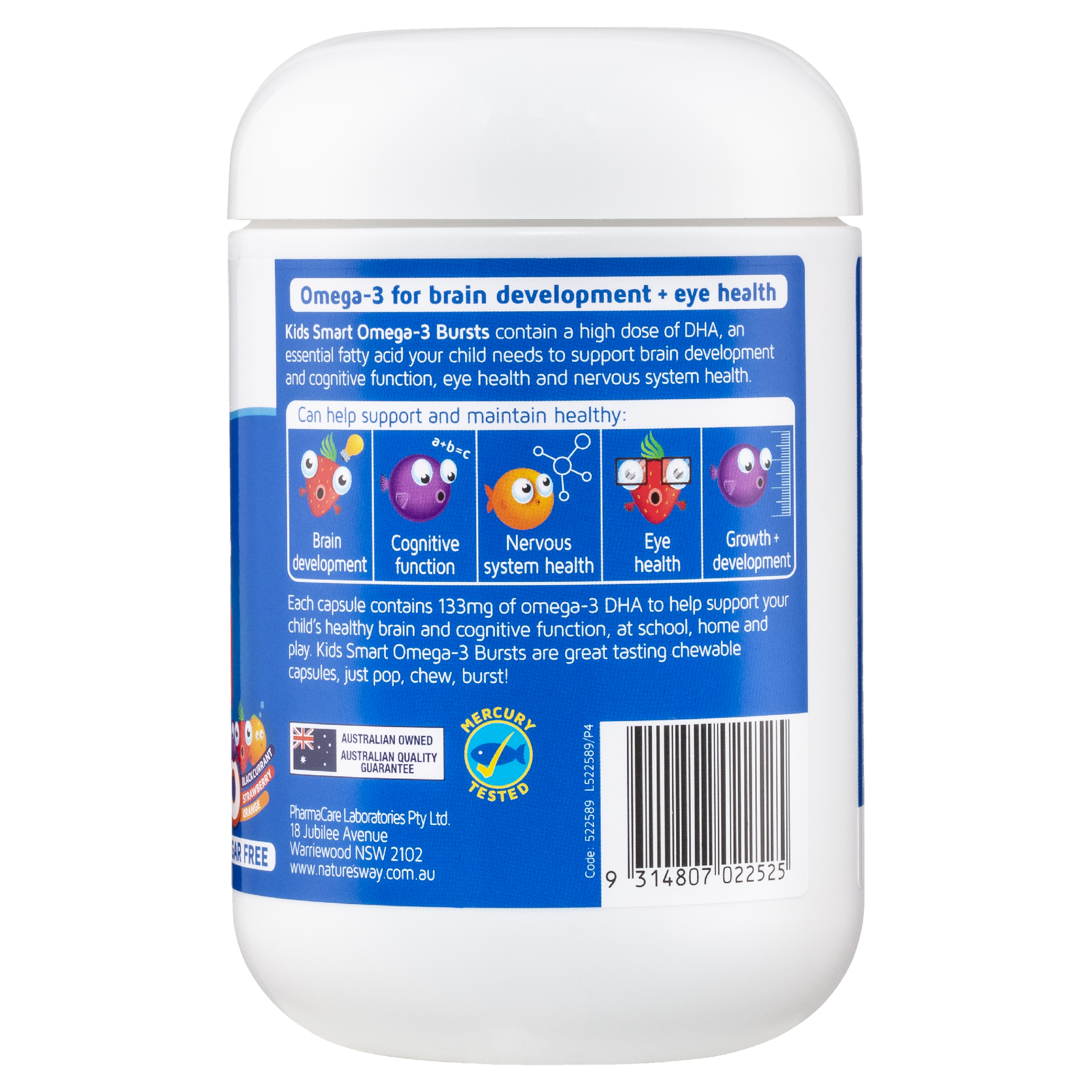 NATURES WAY KIDS SMART OMEGA-3 FISH OIL TRIO 180 - Image 4